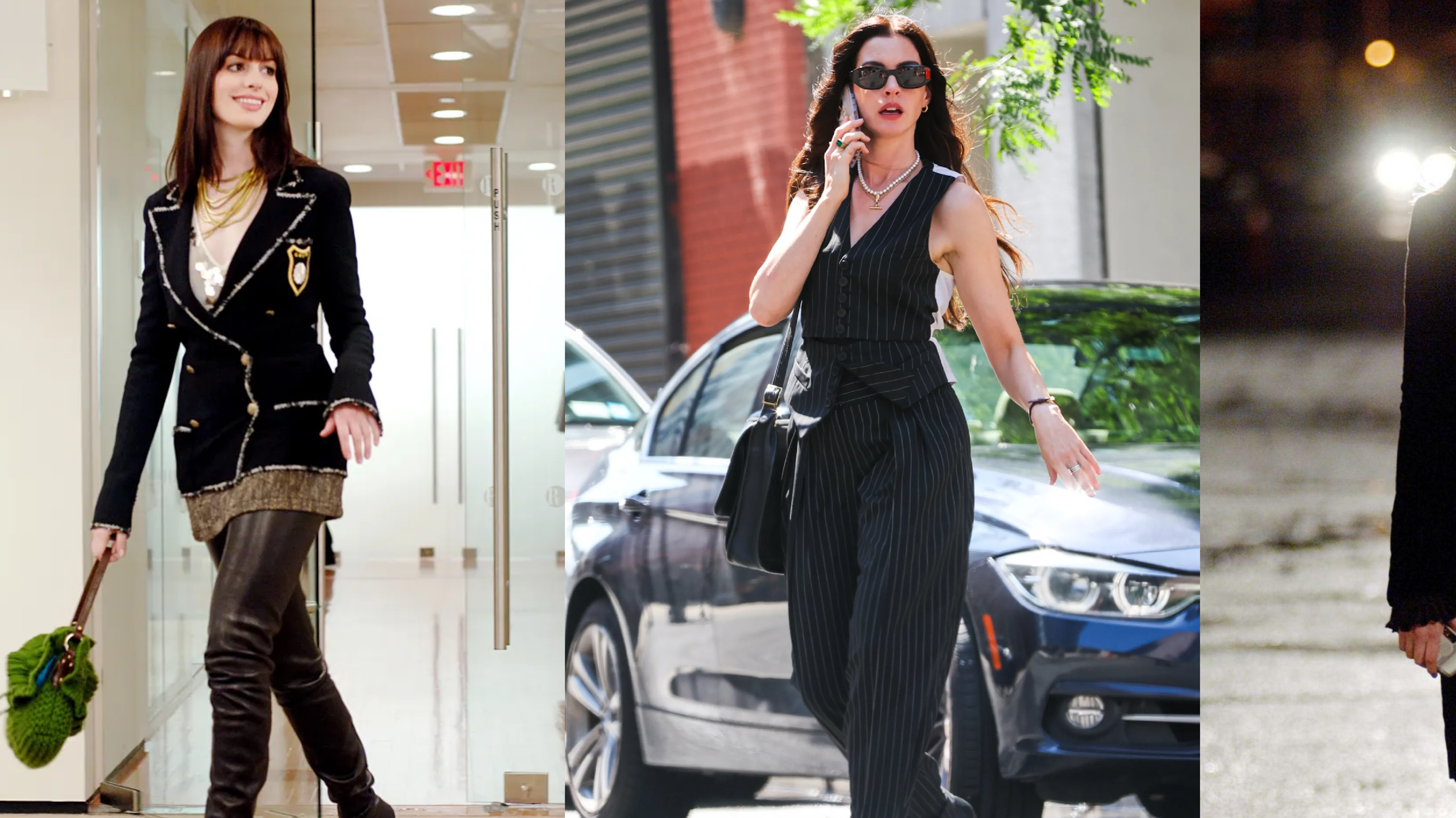 Iconic Andy Sachs outfit in The Devil Wears Prada