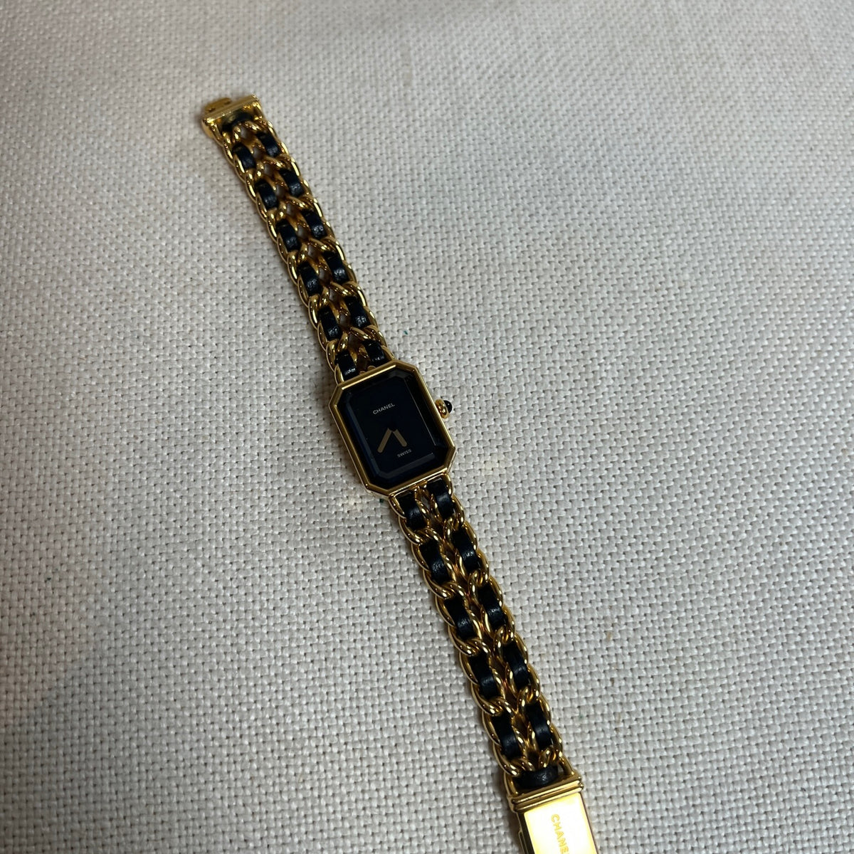 Chanel Premiere Watch Black 18KYG U.E.***** 112198 Chanel Première gold plated & leather – Françoise Paris main image 3