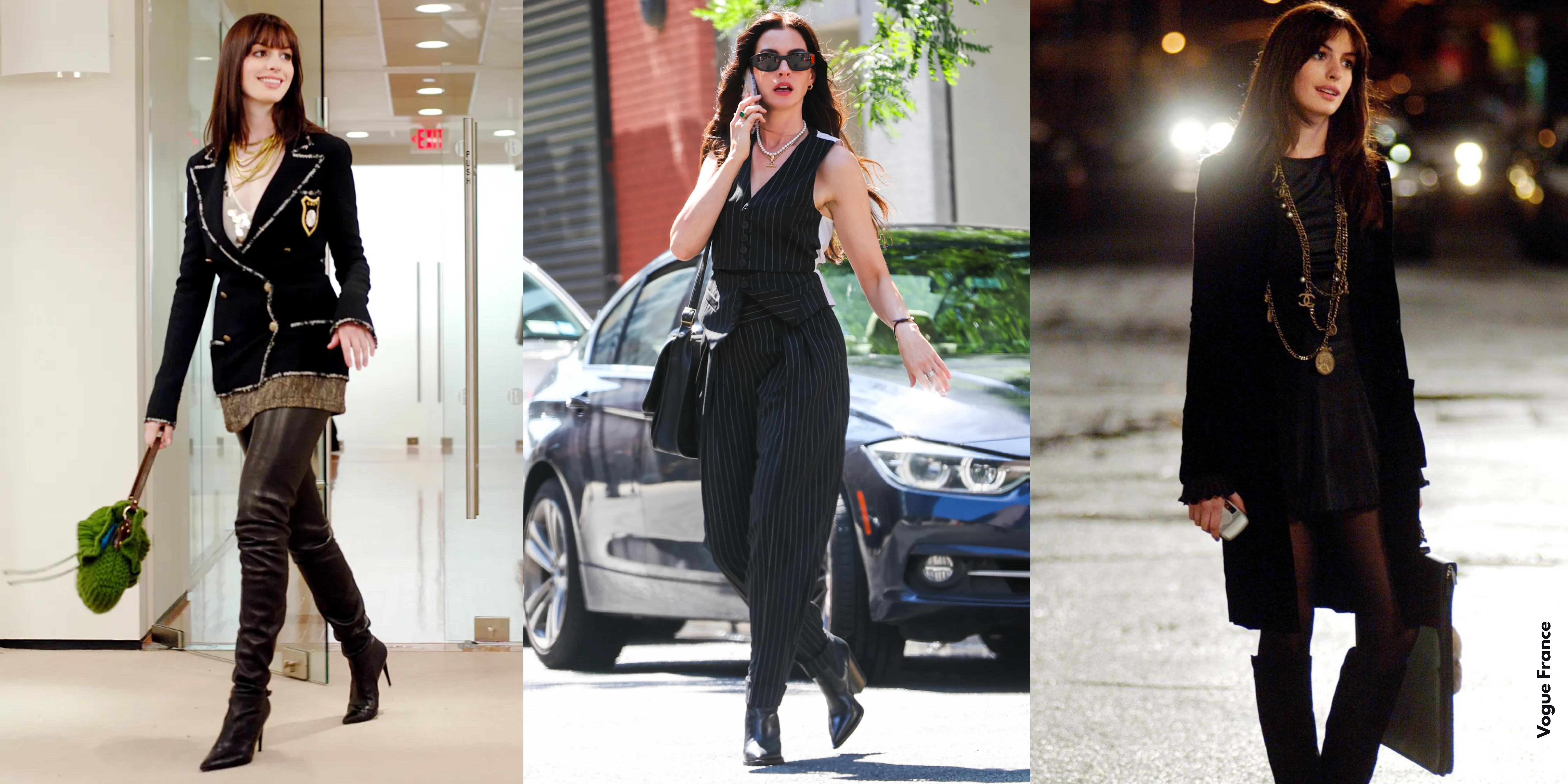 Iconic Andy Sachs outfit in The Devil Wears Prada
