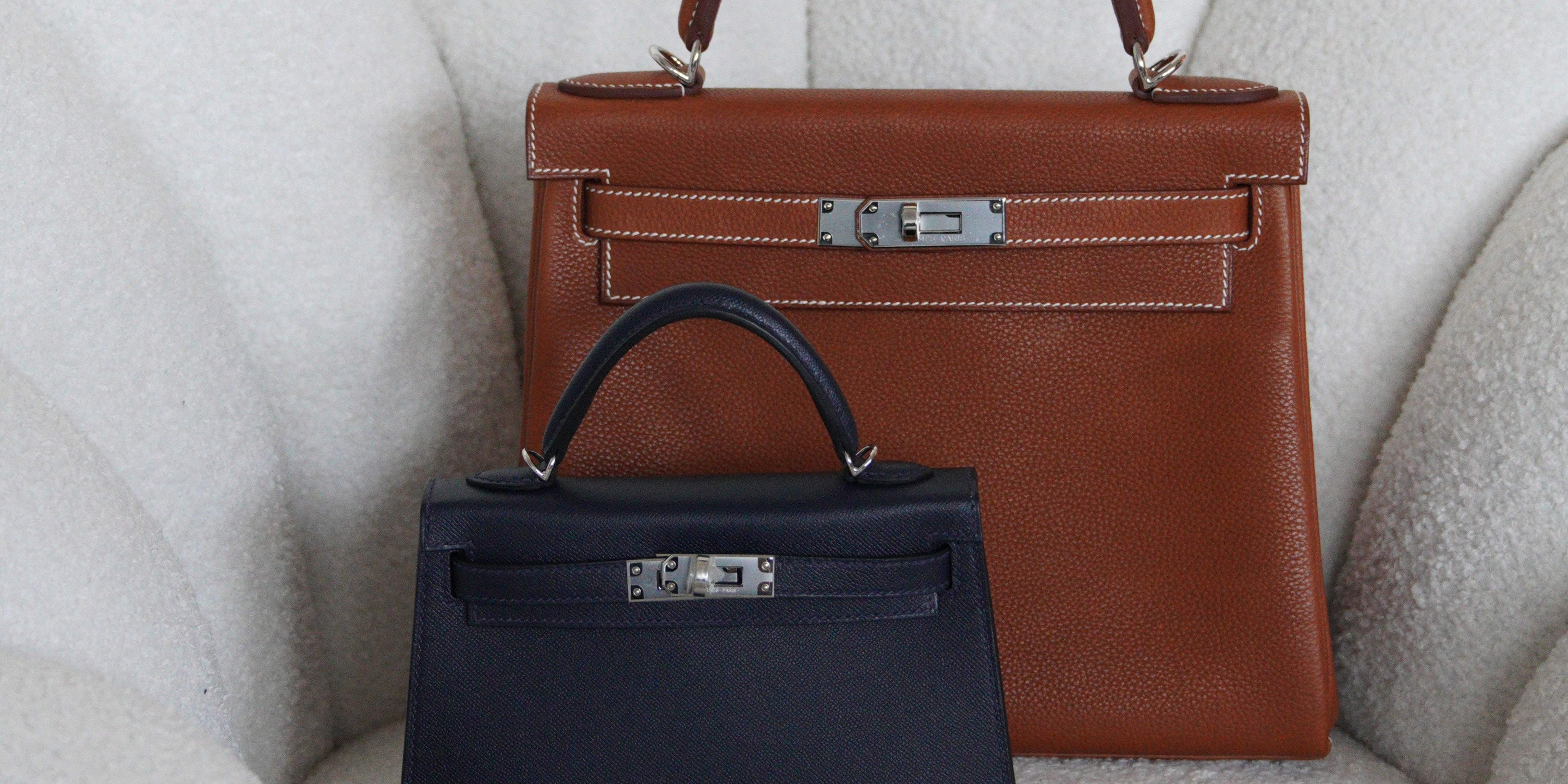 Hermès Kelly bags in brown and black leather luxury handbags