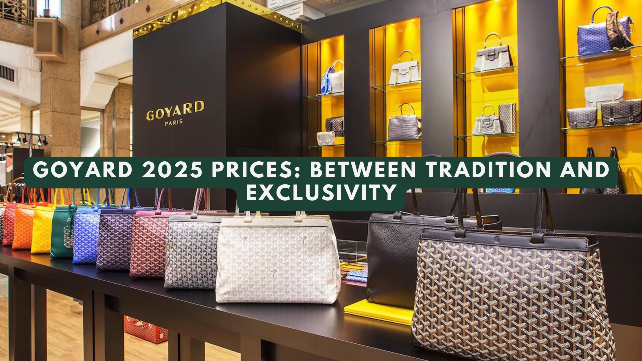 Goyard 2025 prices: between tradition and exclusivity