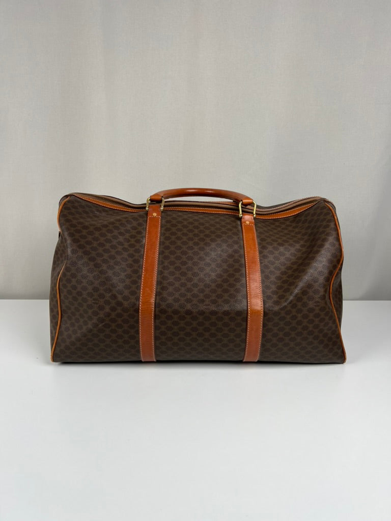 Céline Boston 50 travel bag canvas macadam brown – bamluxurystore