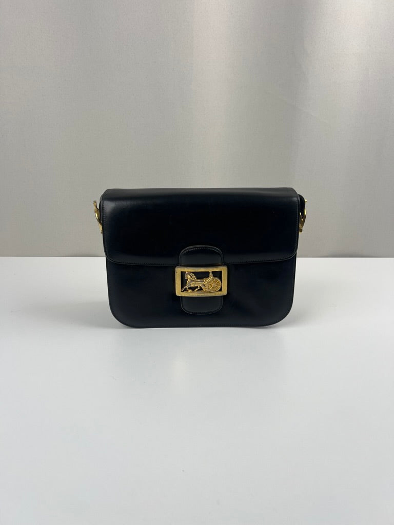 Céline triumph vintage black leather bag – bamluxurystore