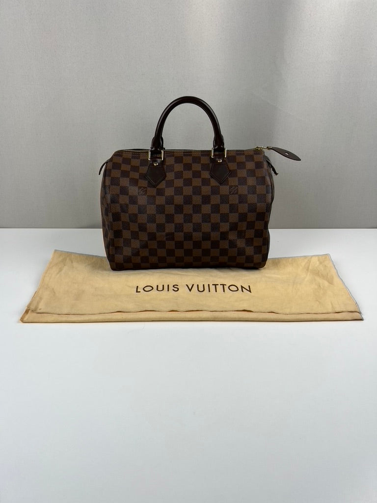 Louis Vuitton speedy 30 brown canvas leather – bamluxurystore