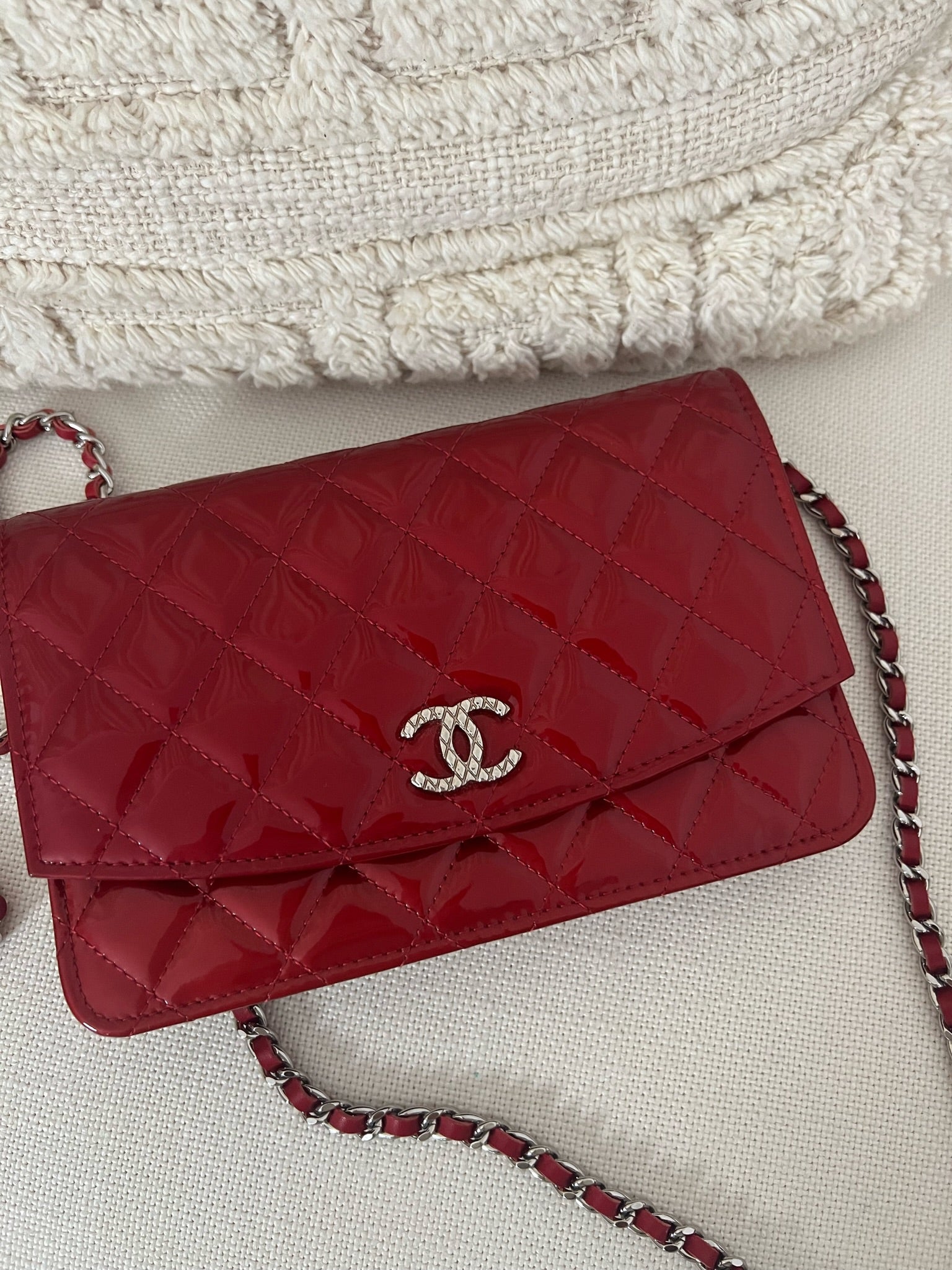 Chanel Wallet on Chain Red