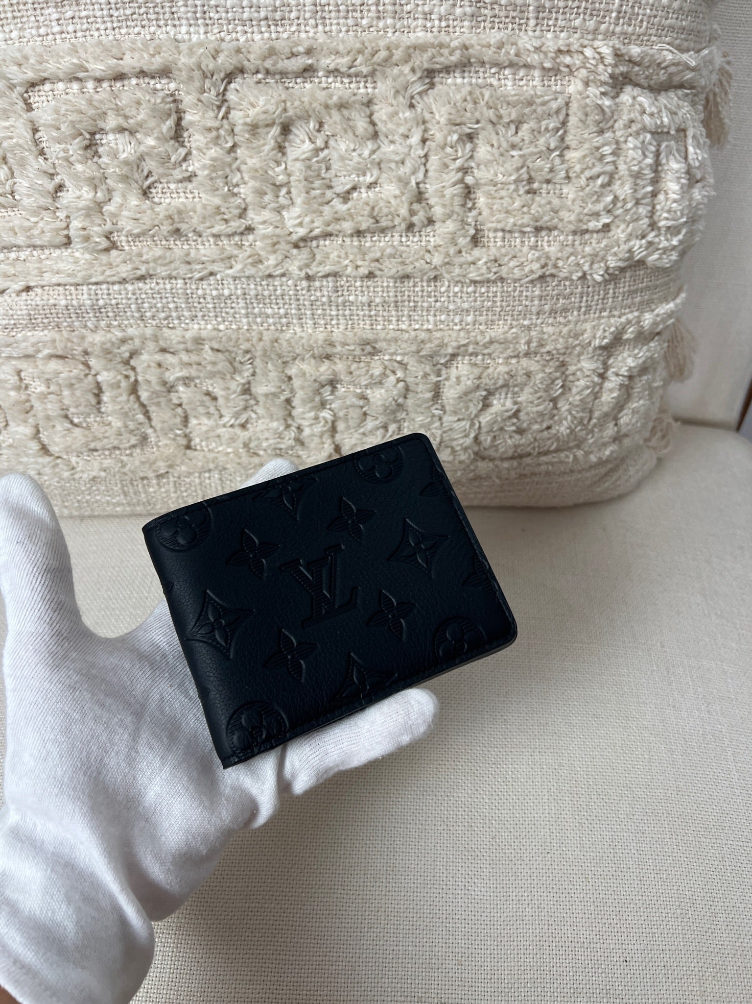 NEW Louis Vuitton Mens Wallet Black Monogram Shadow Noir, Box