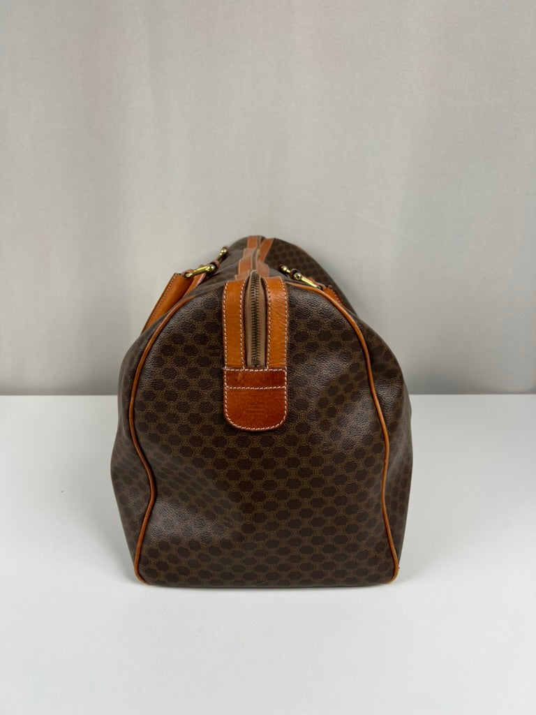 Céline Boston 50 travel bag canvas macadam brown – bamluxurystore