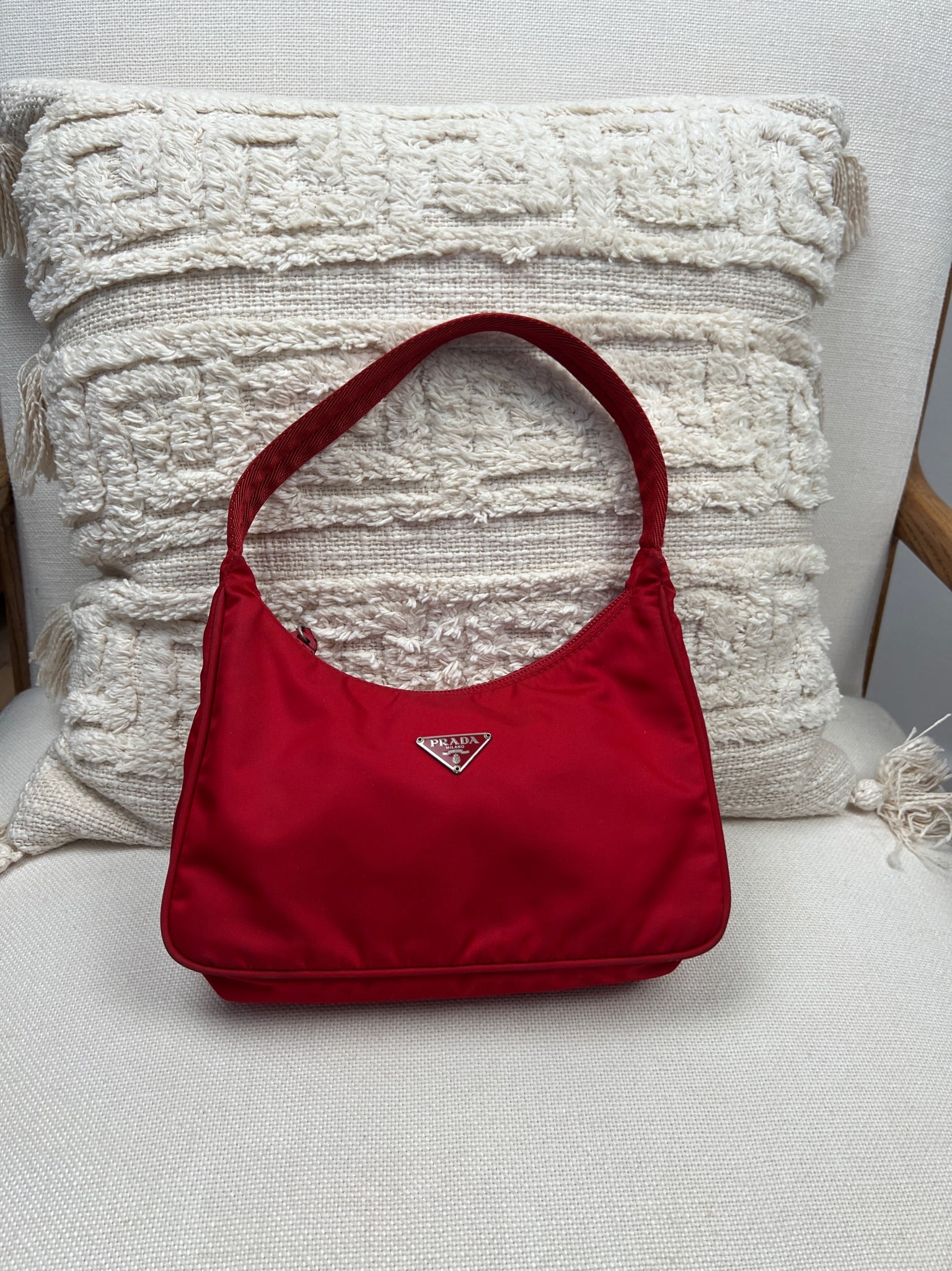 Prada nylon red bag