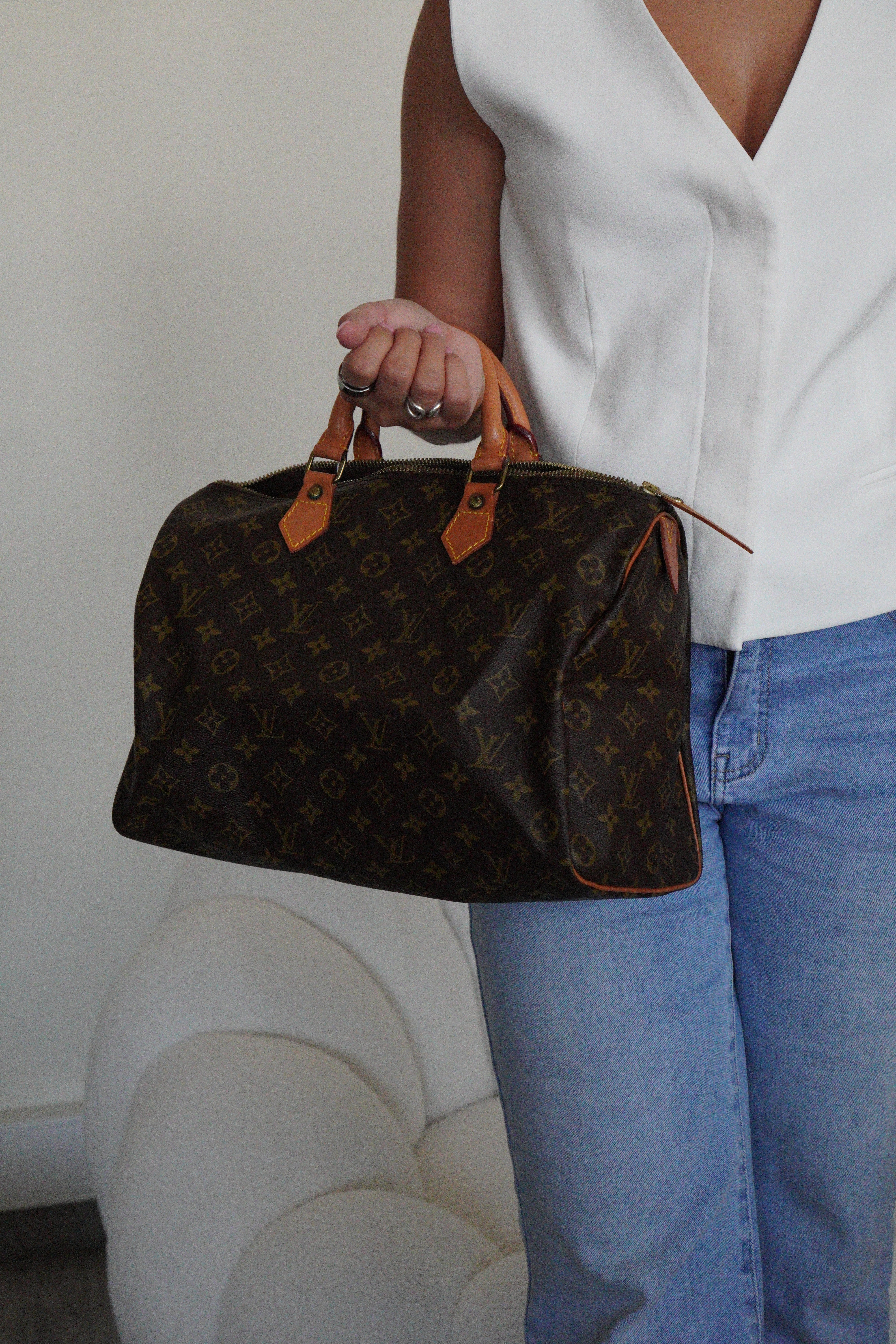 Louis Vuitton Speedy 35 monogram canvas vintage – bamluxurystore