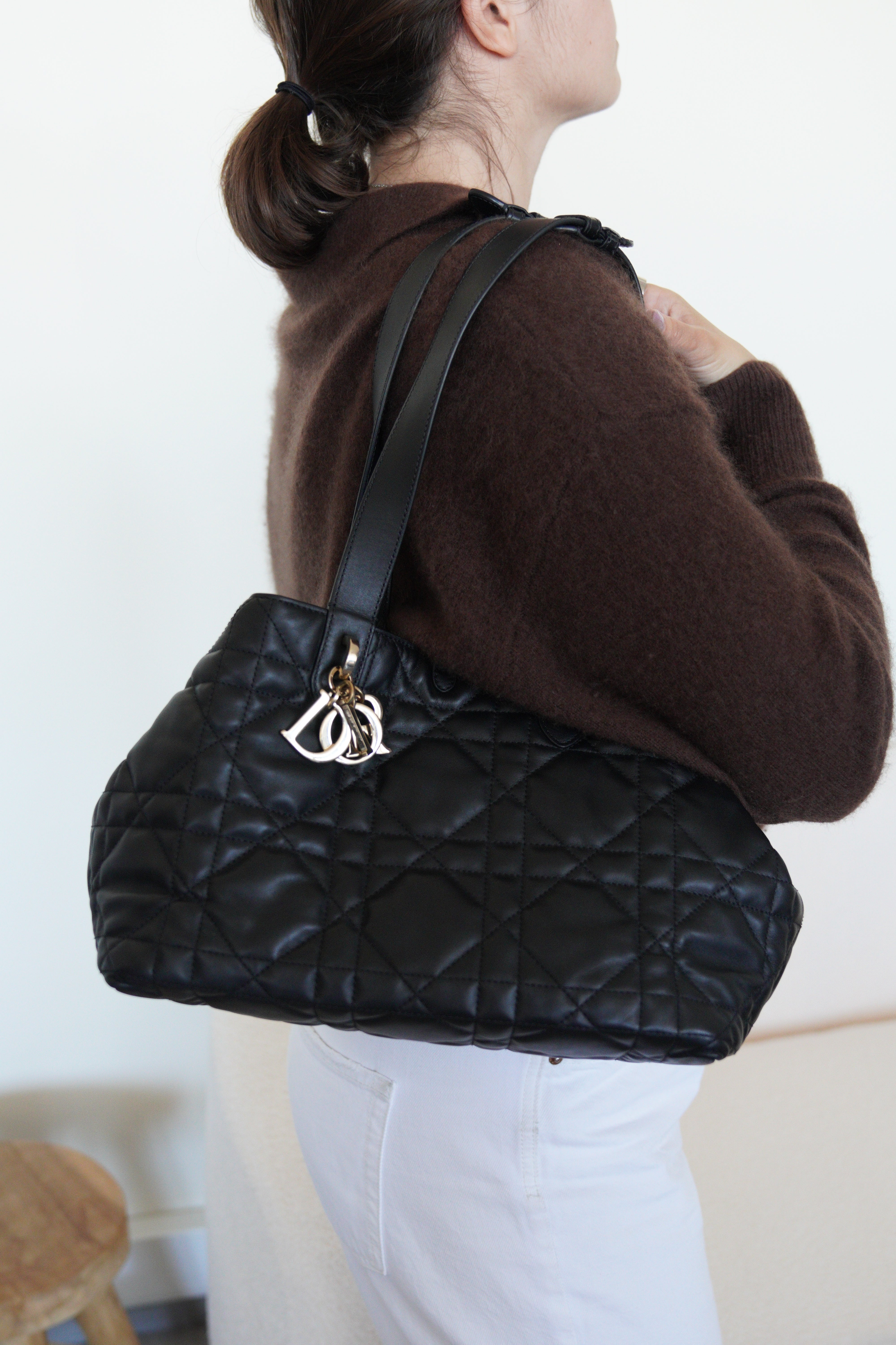 Tote Dior Toujours medium black leather – bamluxurystore