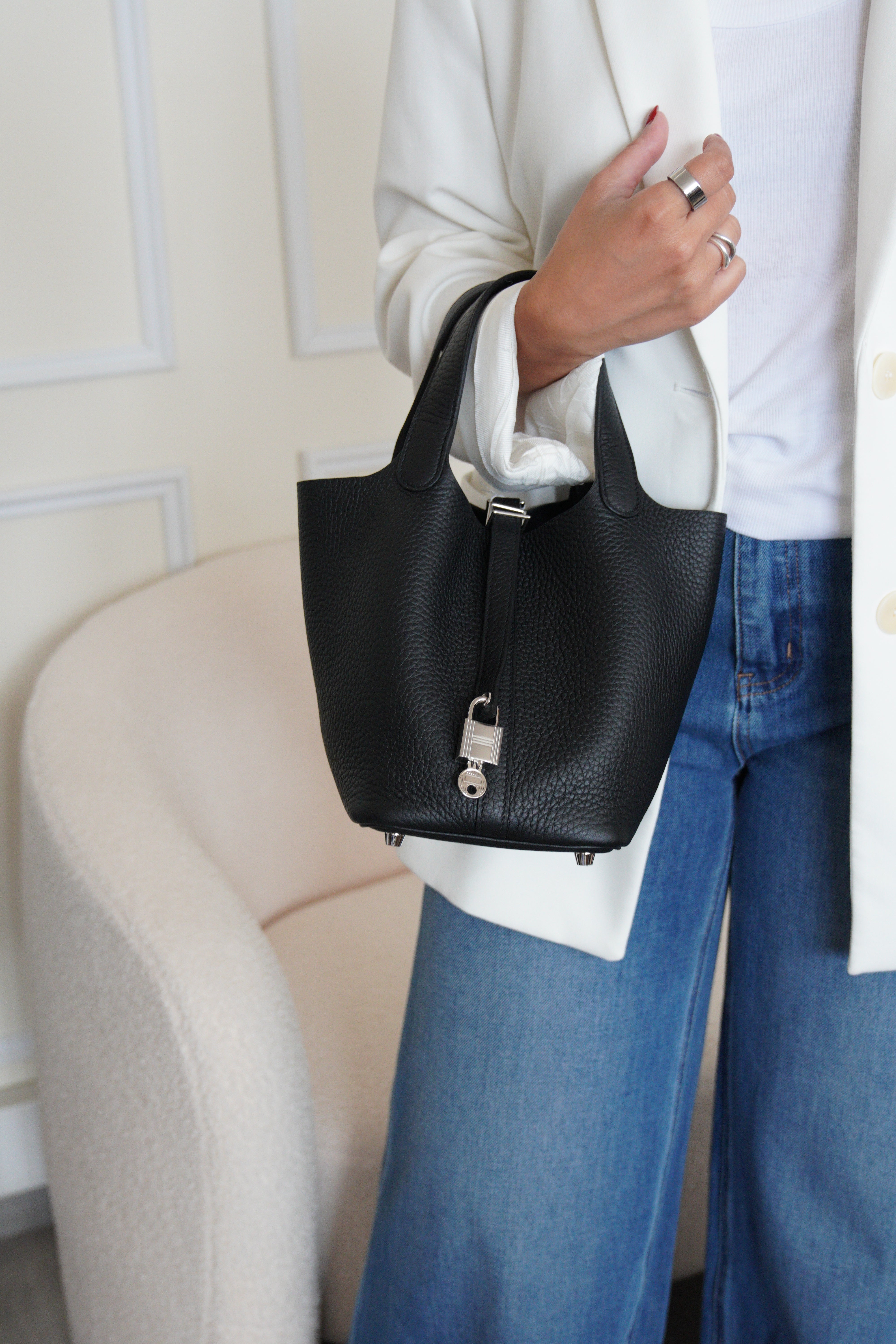 Hermès Picotin 18 Black Leather Excellent condition as new
