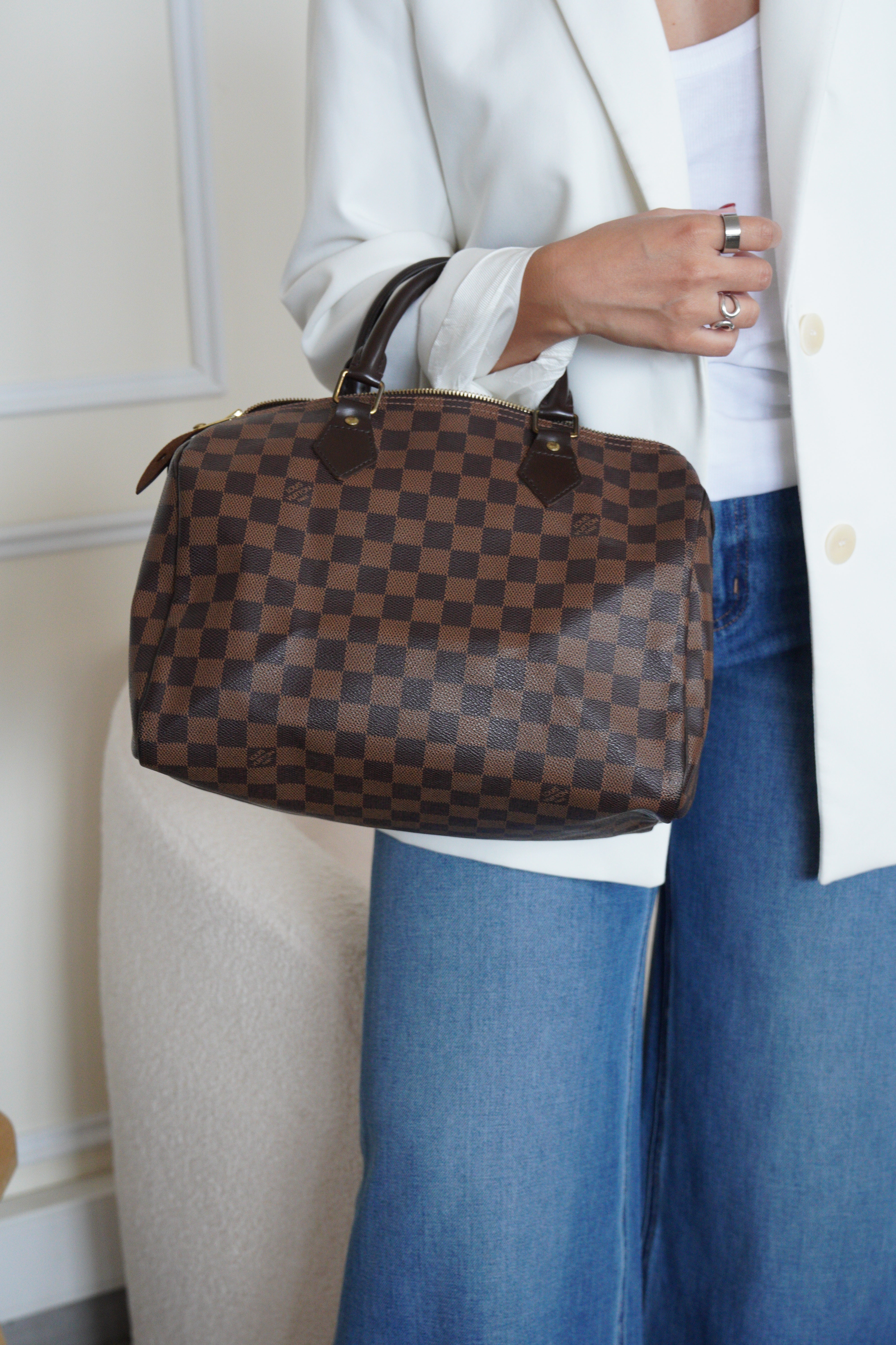 Louis Vuitton Speedy 30 damier ébène brown – bamluxurystore