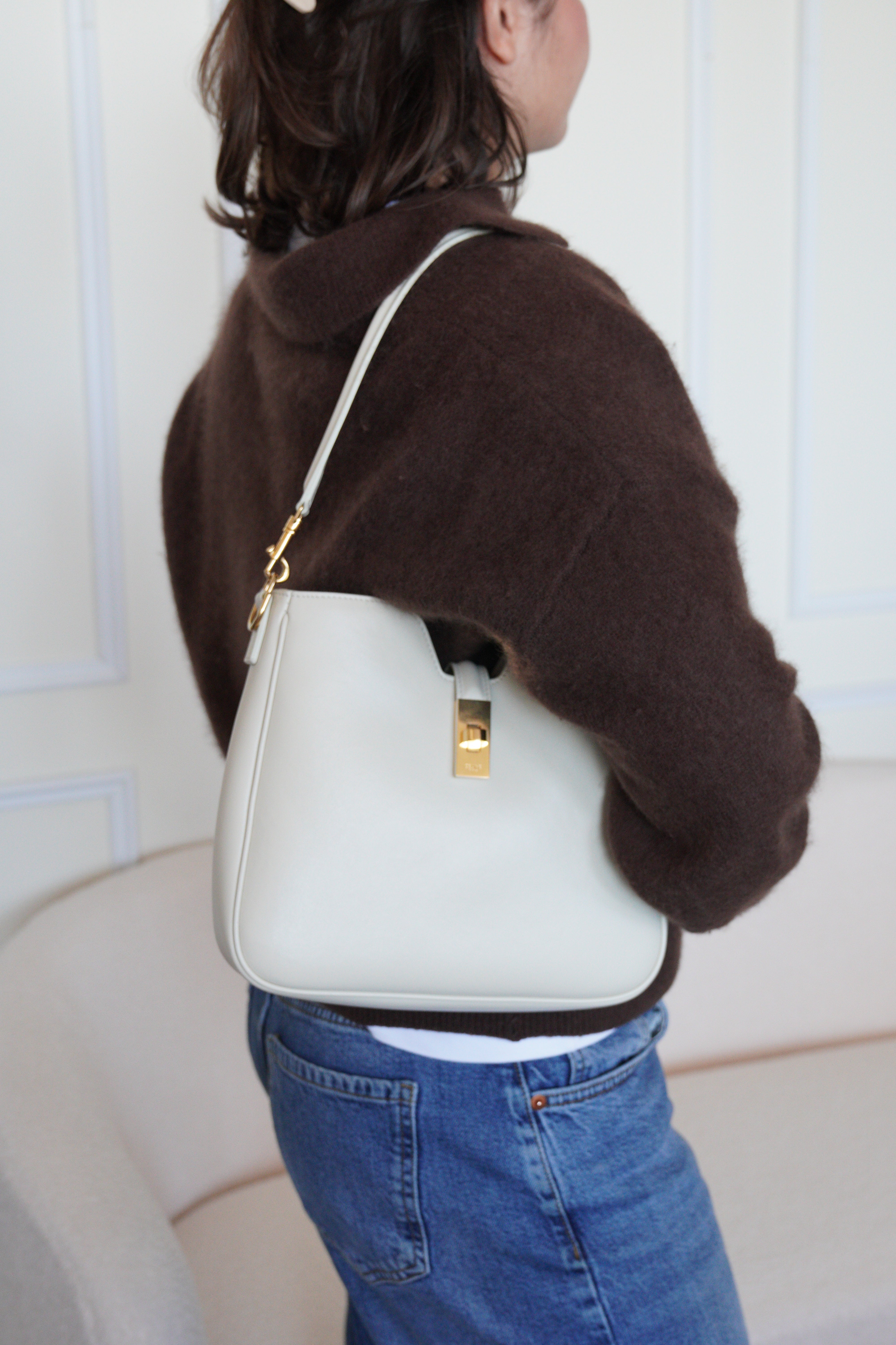 Céline small Camille 16 beige cream leather – bamluxurystore