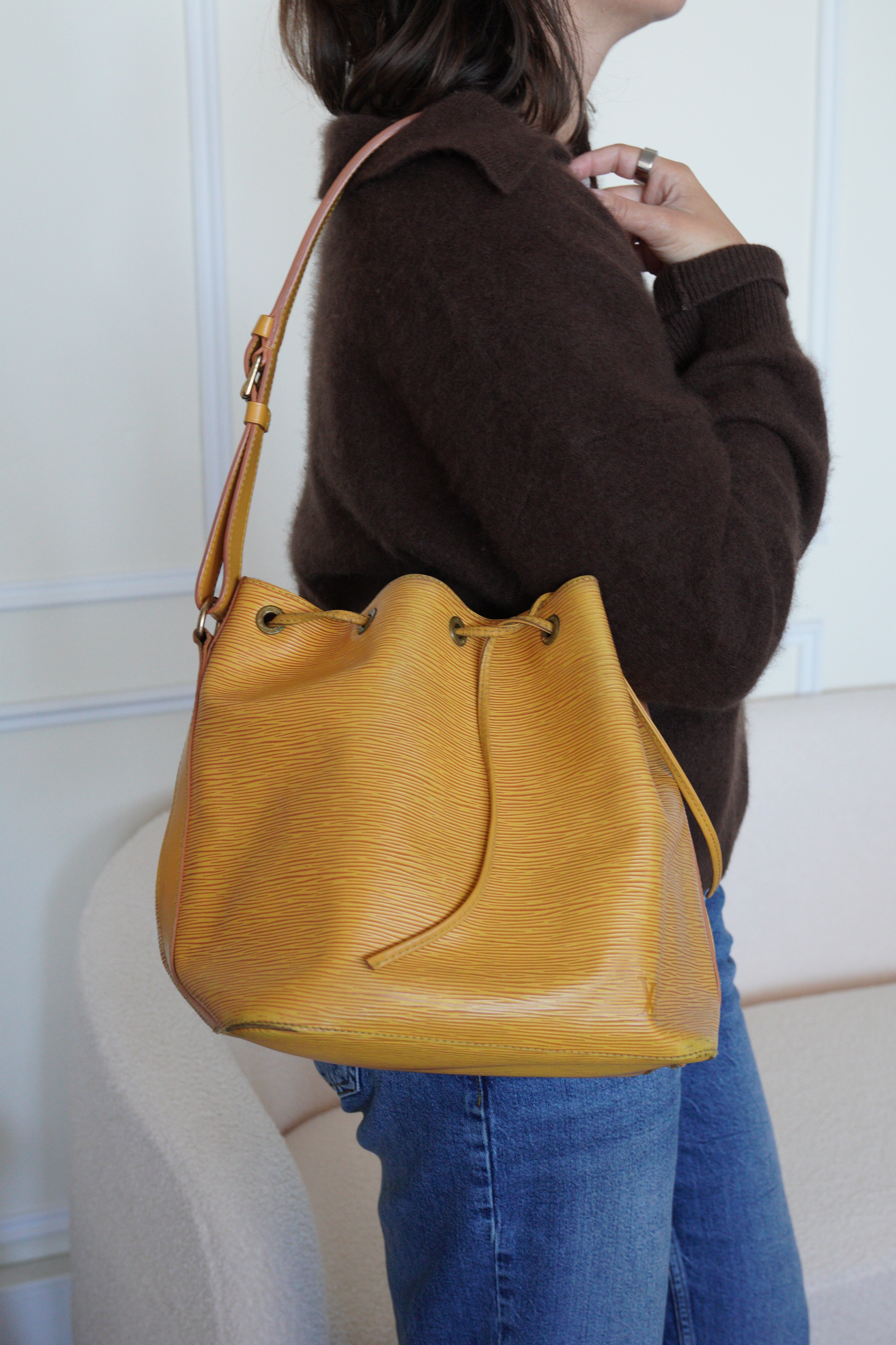 Noé pm yellow epi leather Louis Vuitton – bamluxurystore