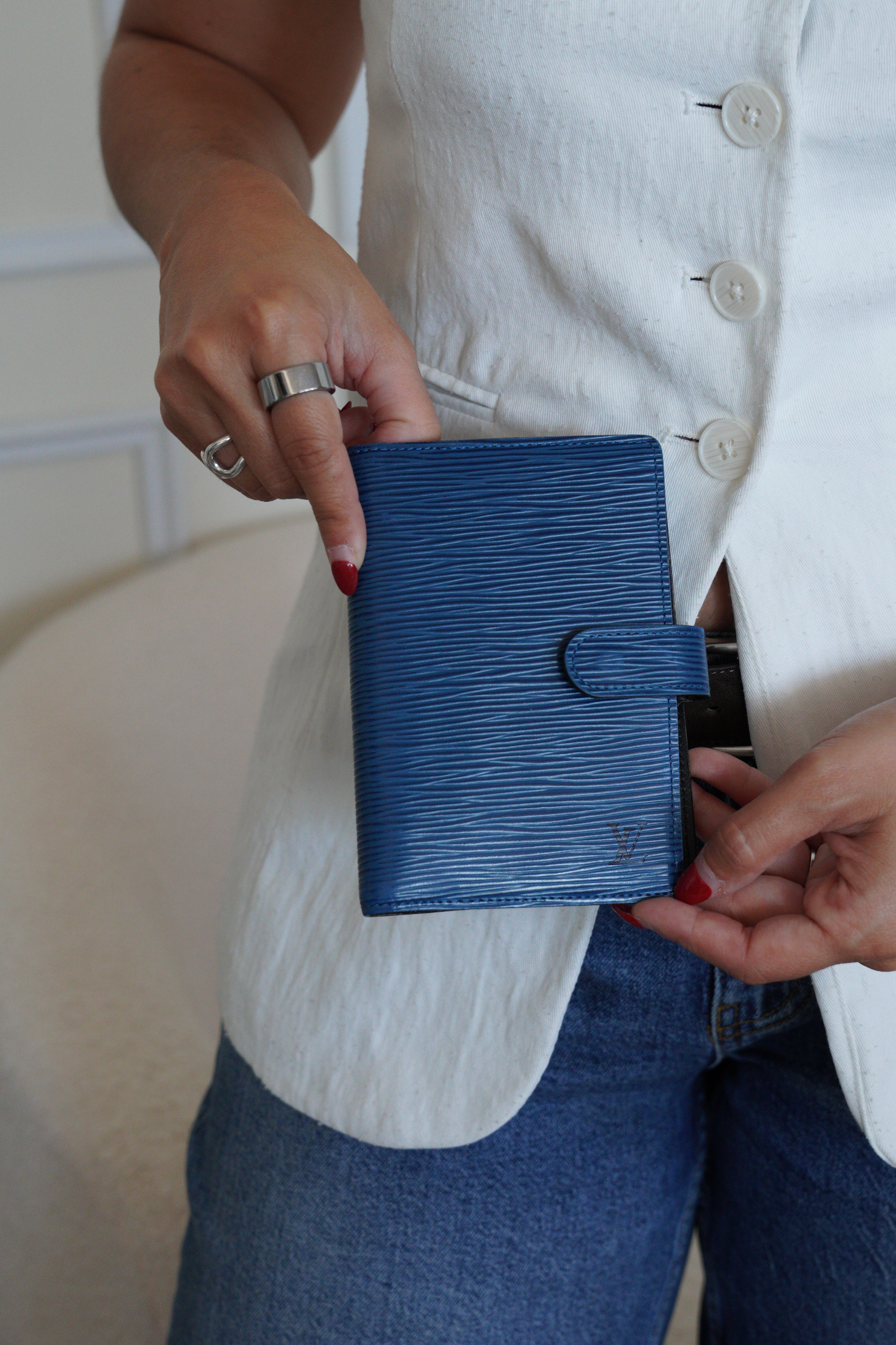 Louis Vuitton Agenda PM blue epi leather – bamluxurystore