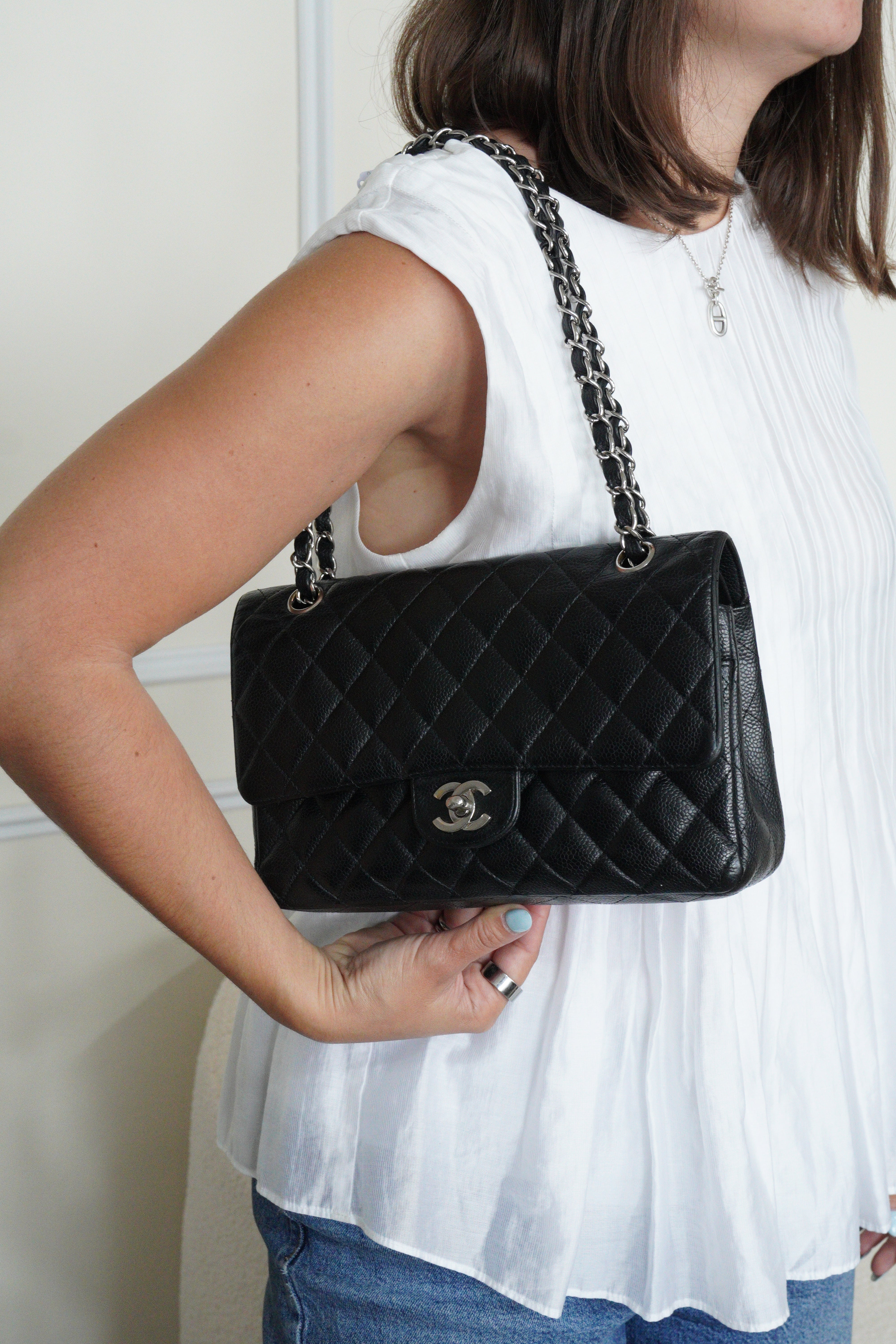 Chanel Timeless 11 12 Medium Caviar grained leather – bamluxurystore