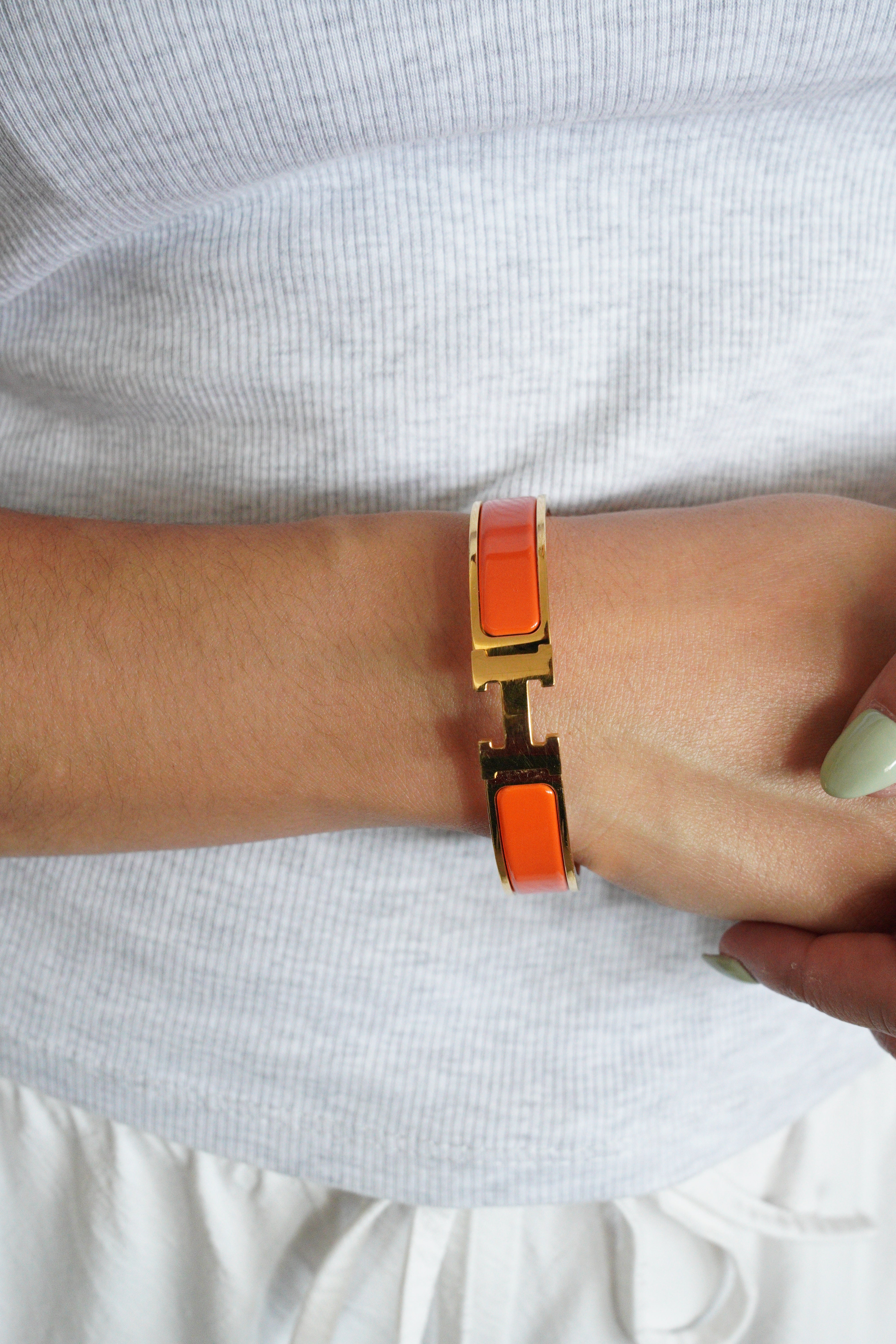 Hermès Clic H Orange – bamluxurystore