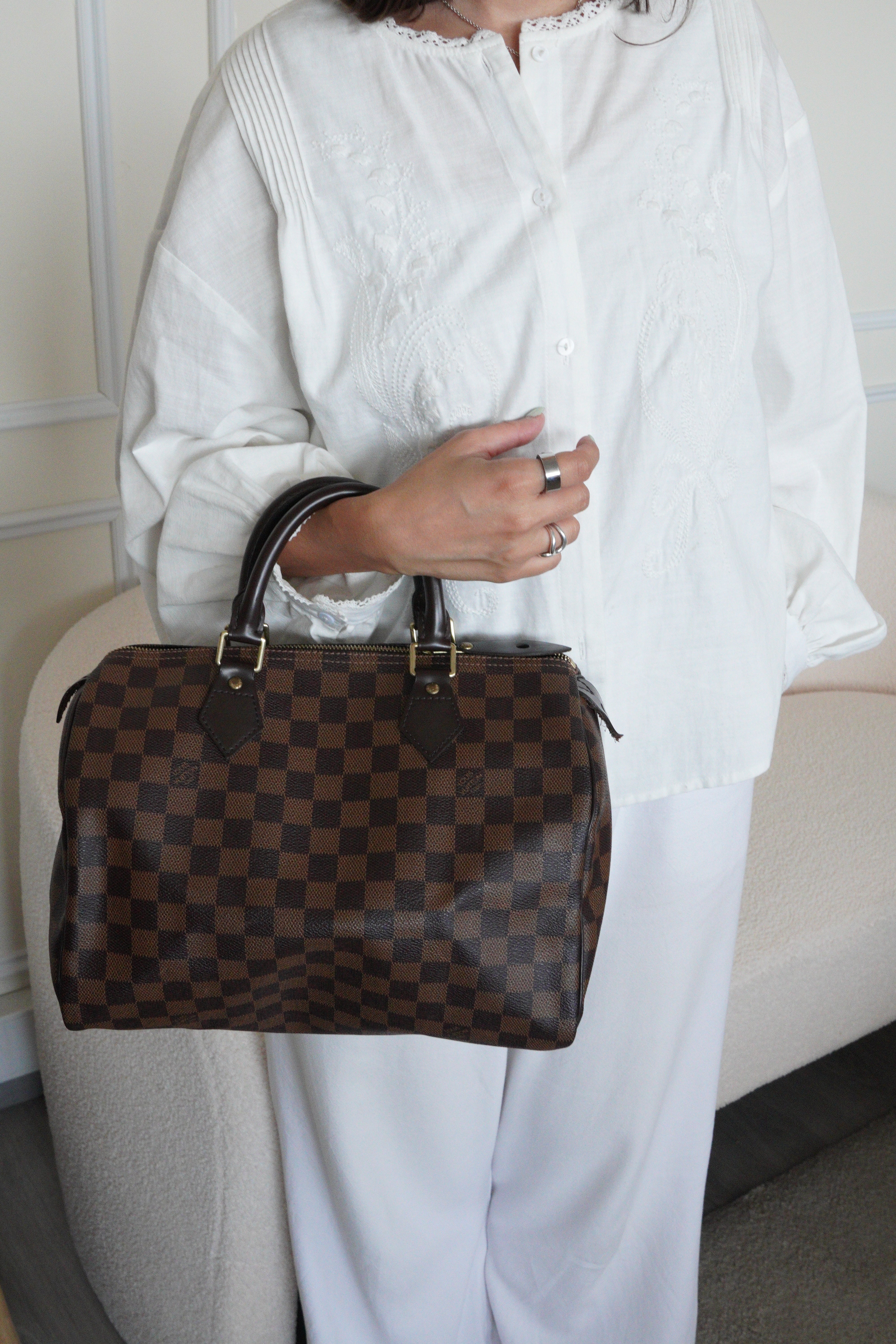 Louis Vuitton speedy 30 brown canvas leather – bamluxurystore