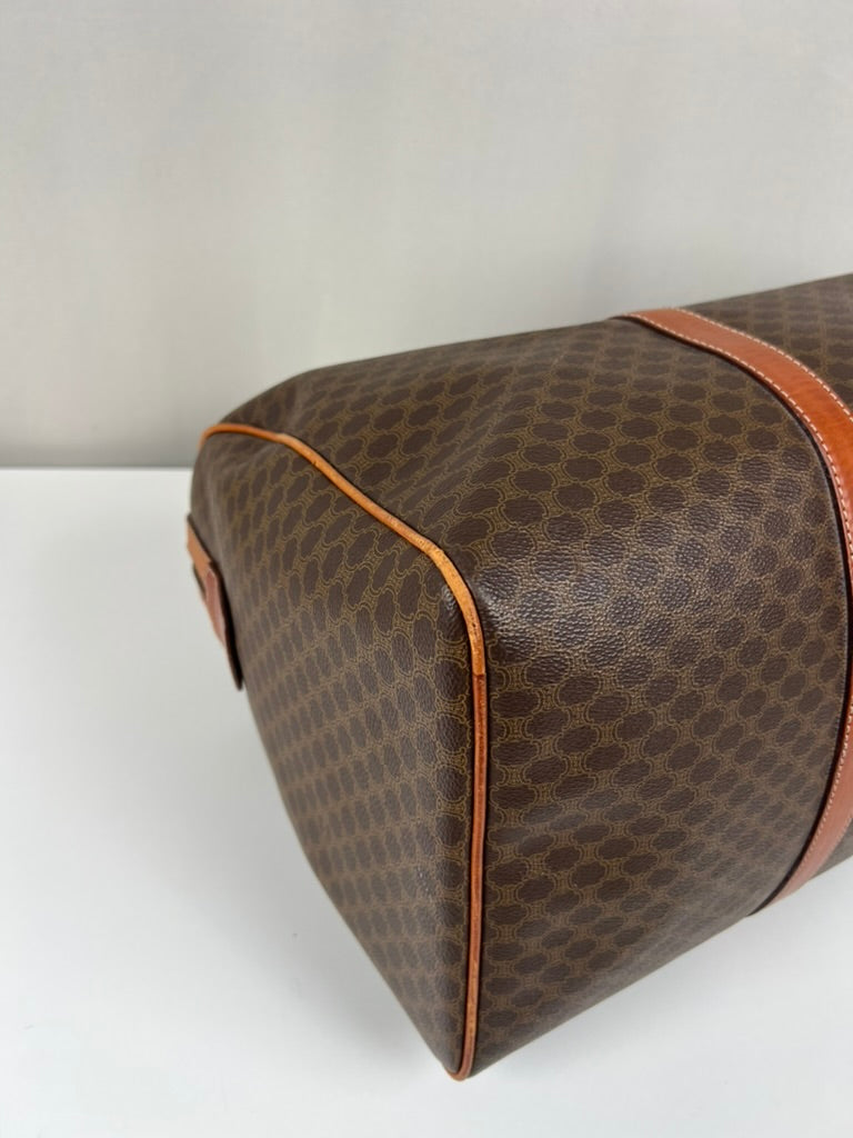 Céline Boston 50 travel bag canvas macadam brown – bamluxurystore