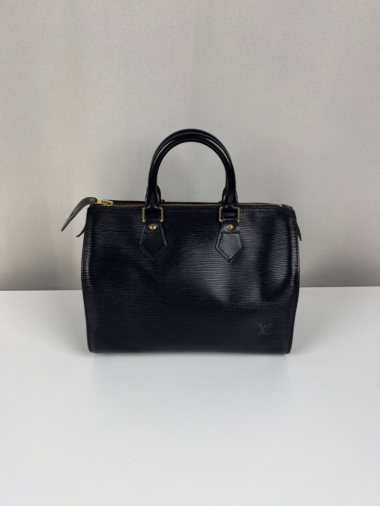 Louis Vuitton Speedy 25 black epi leather – bamluxurystore