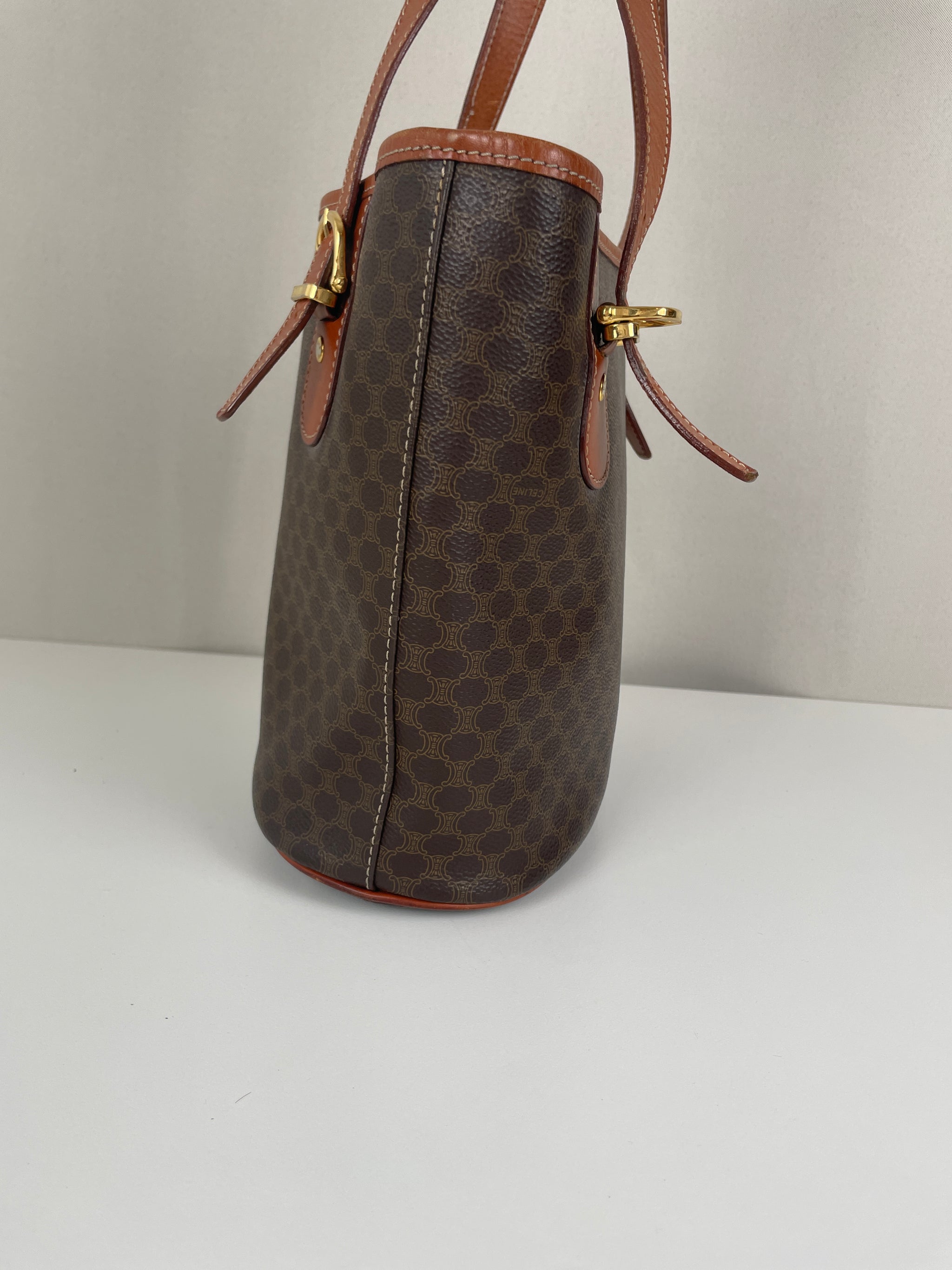 Sac cabas petit modèle Céline Macadam marron