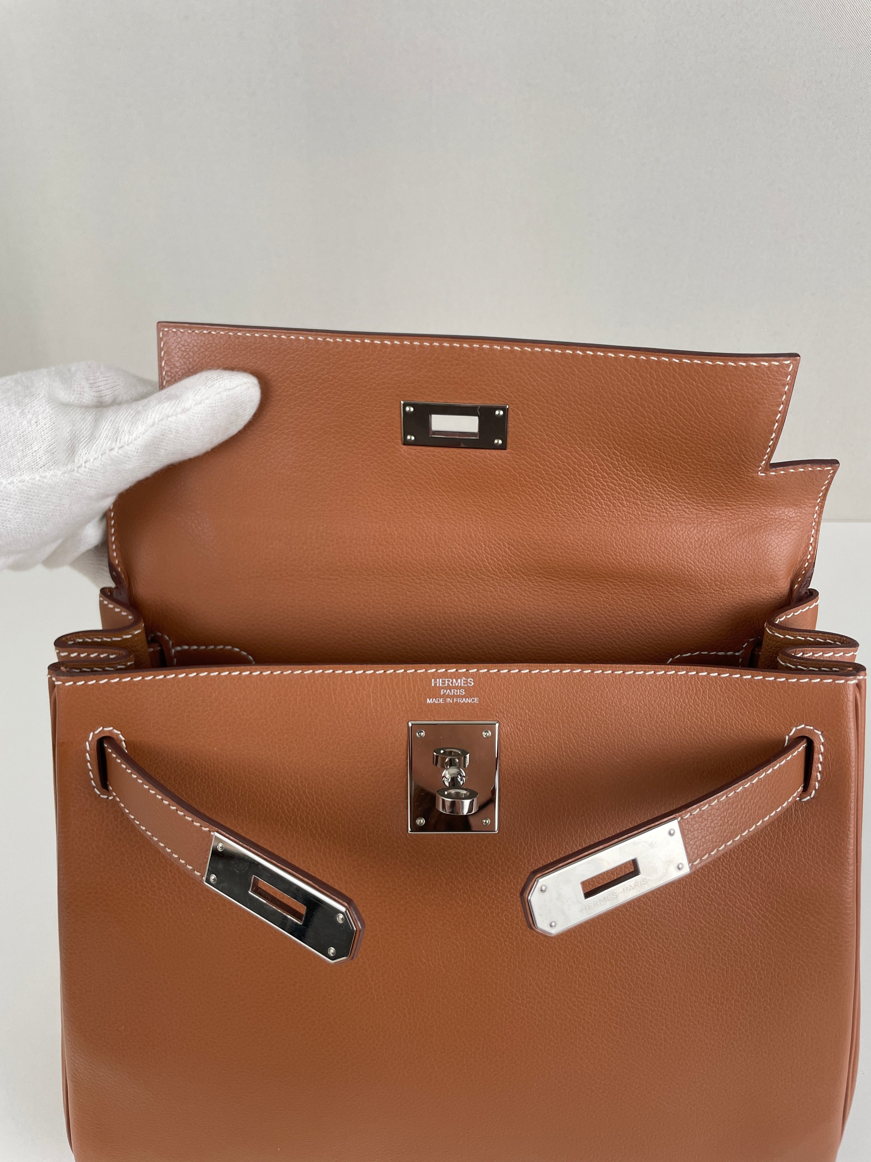 Hermès Kelly 28 Gold Evercolor Silver Hardware – bamluxurystore