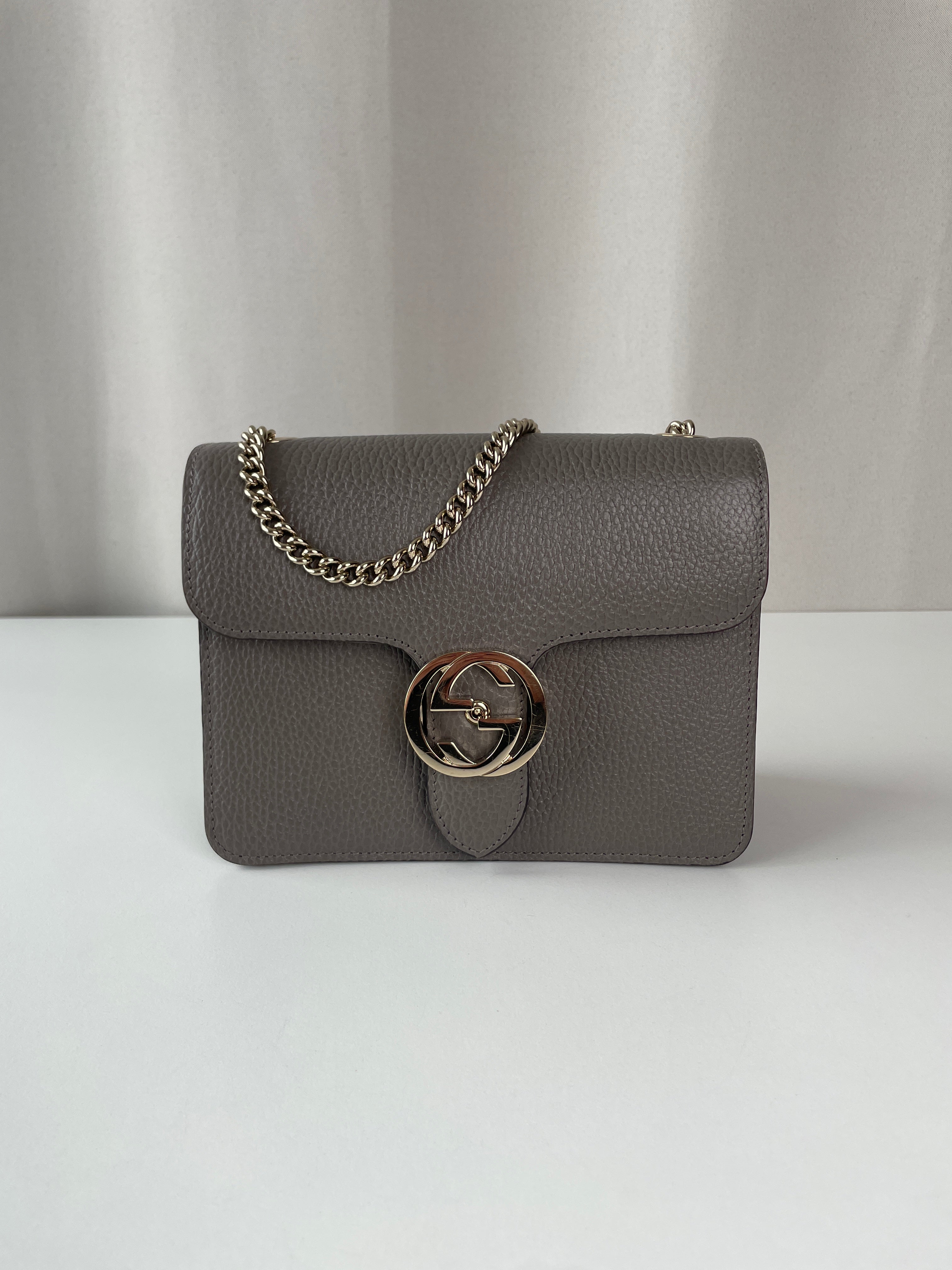Gucci Interlocking Grey Champagne hardware – bamluxurystore