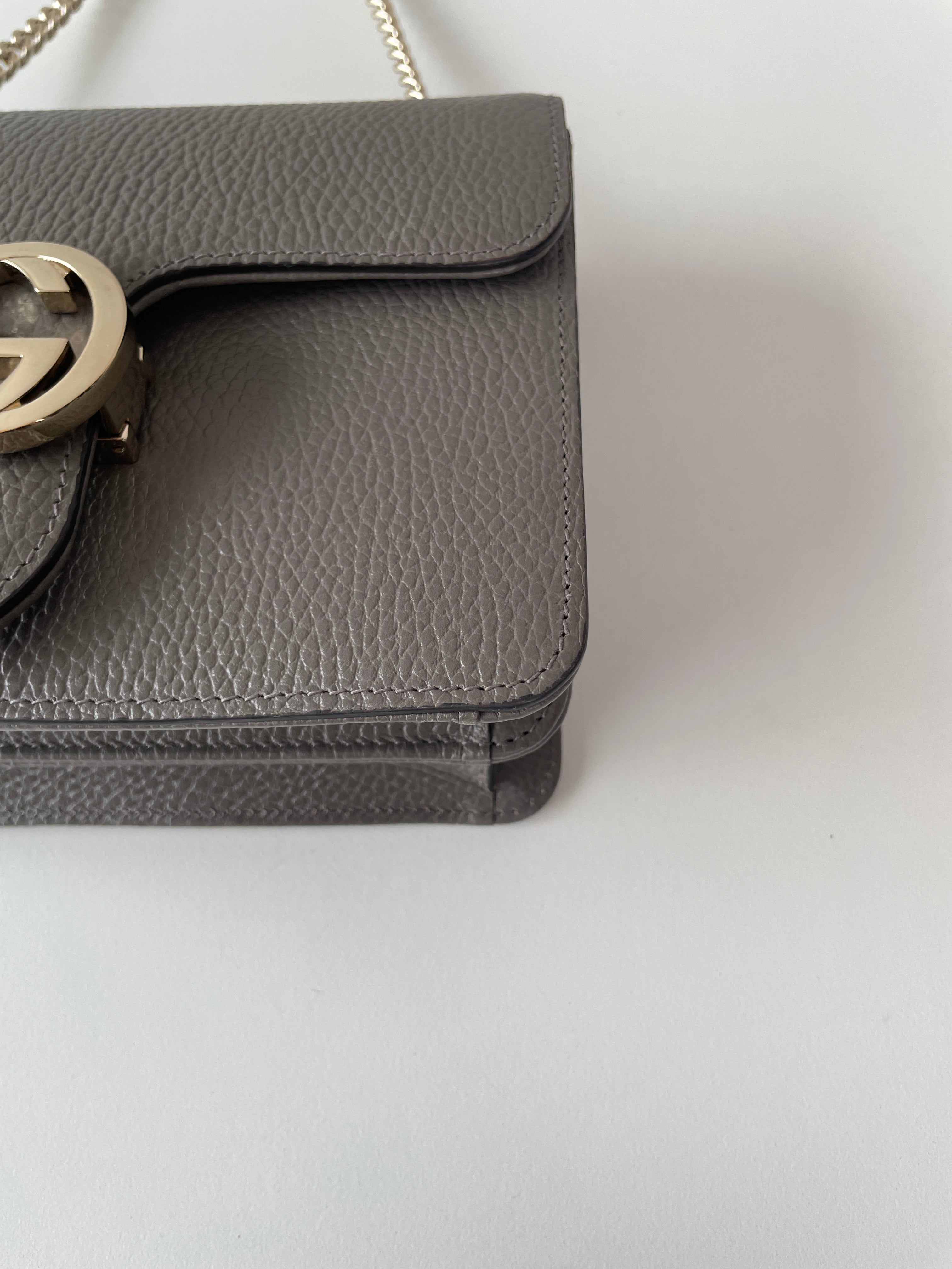Gucci Interlocking Grey Champagne hardware – bamluxurystore