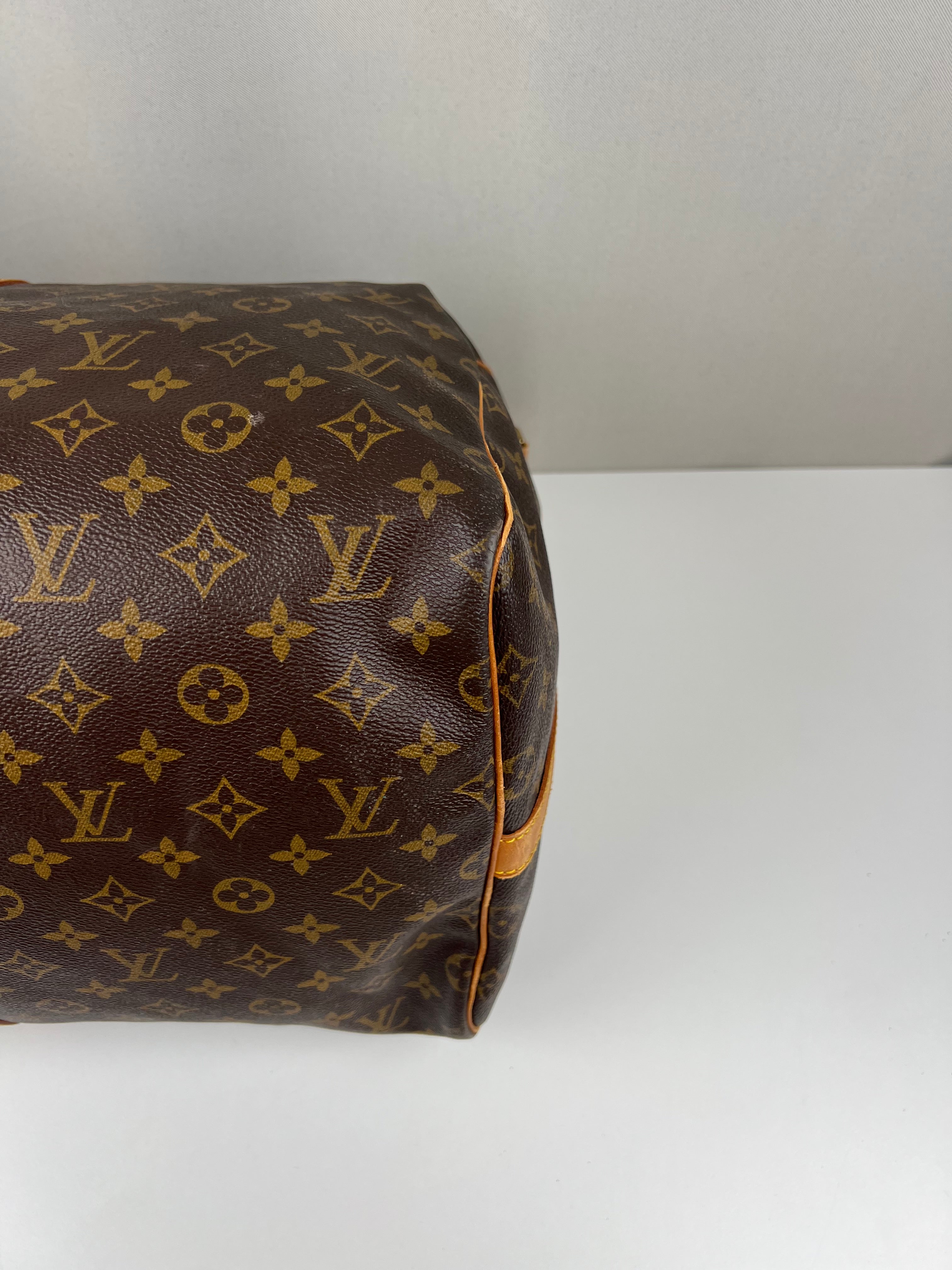 Louis Vuitton Keepall 55 brown monogram with strap – bamluxurystore
