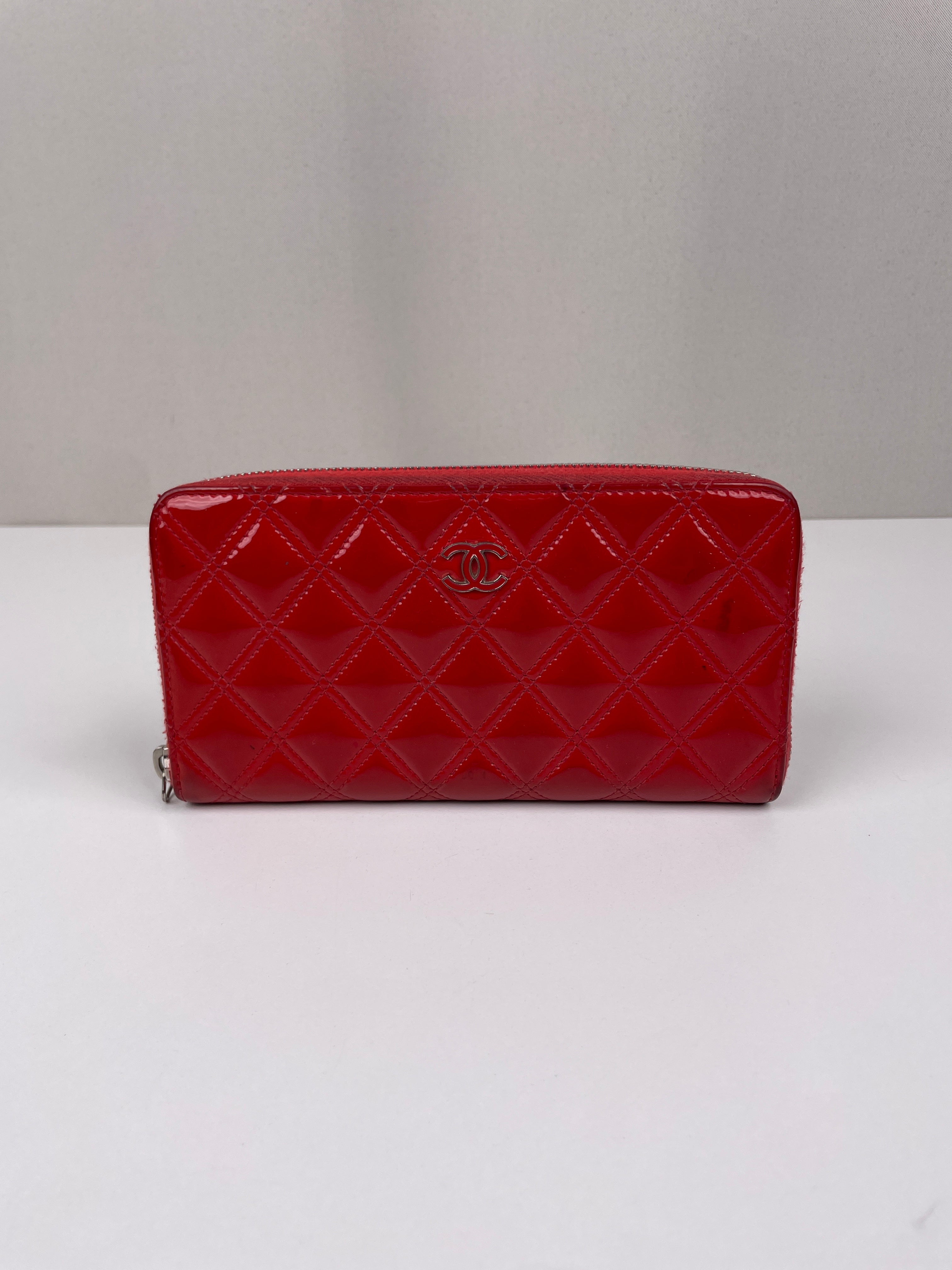 Chanel Long Wallet Red Patent Leather – bamluxurystore