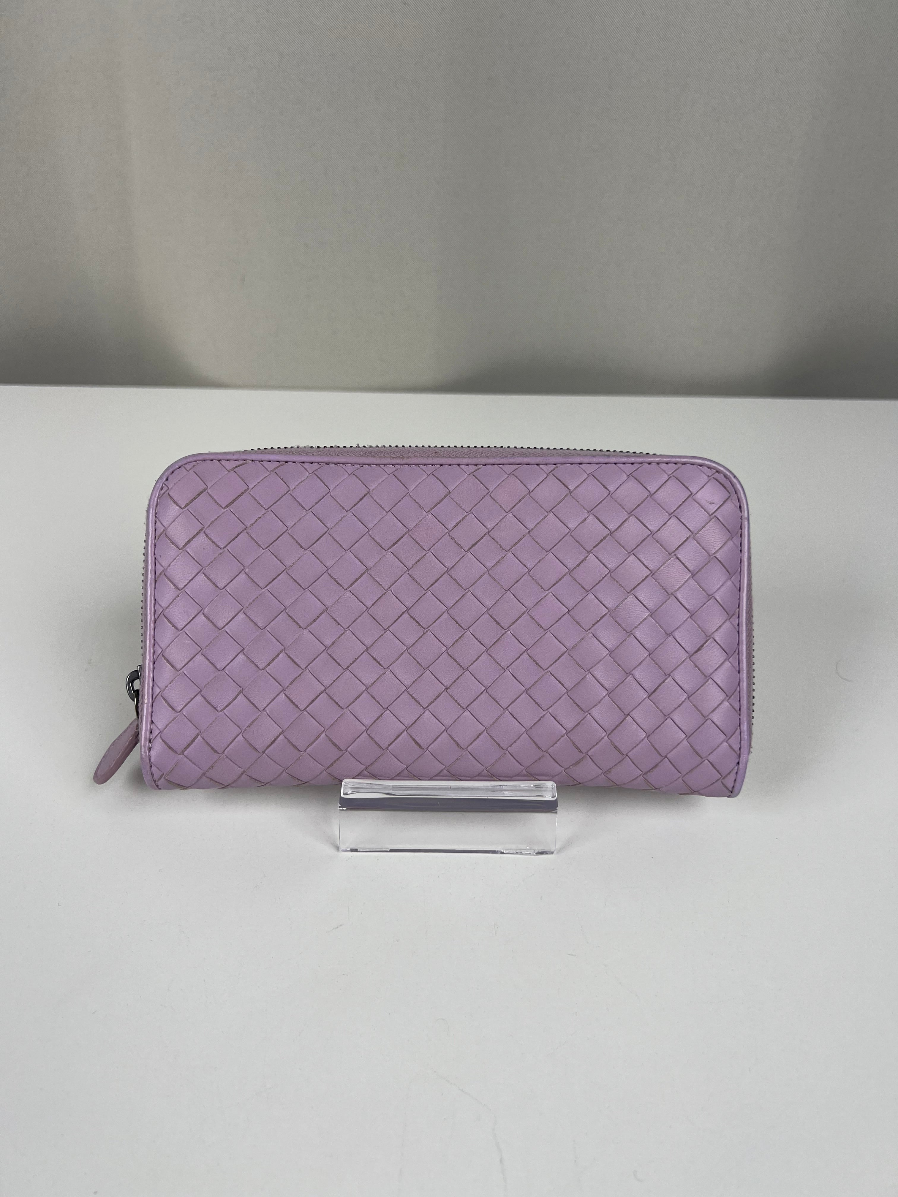 Bottega Veneta Long Wallet Zippy mauve leather – bamluxurystore