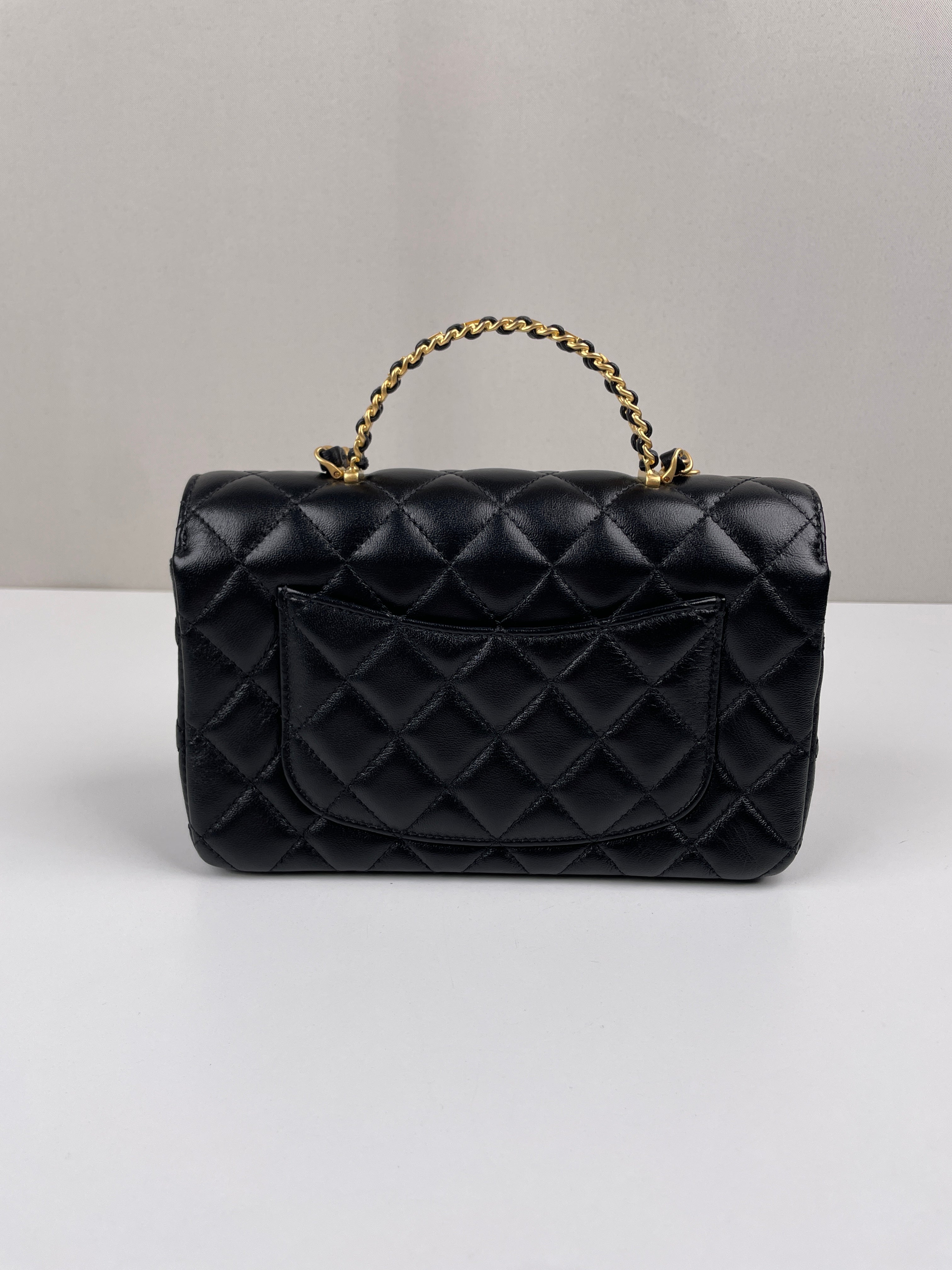Chanel Top handle Black Gold – bamluxurystore