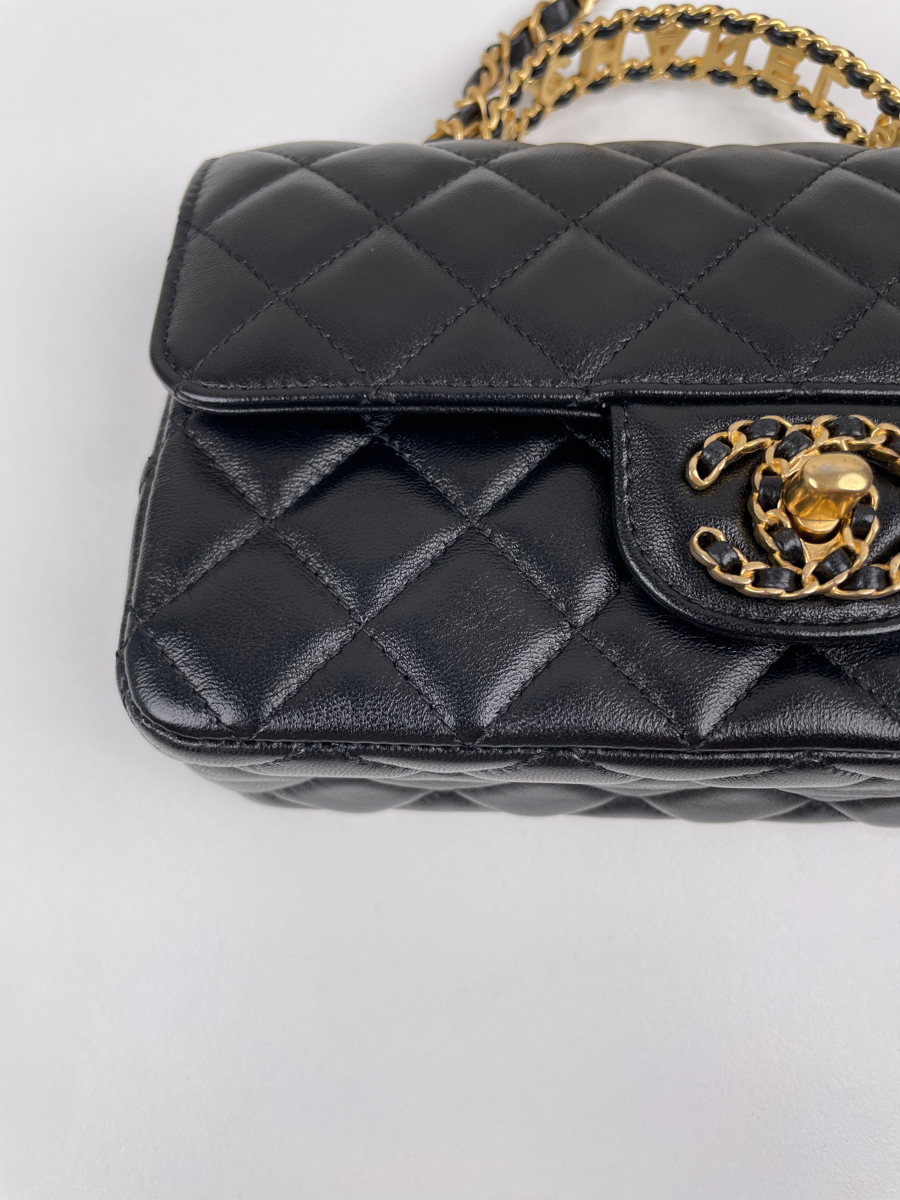 Chanel Top handle Black Gold – bamluxurystore