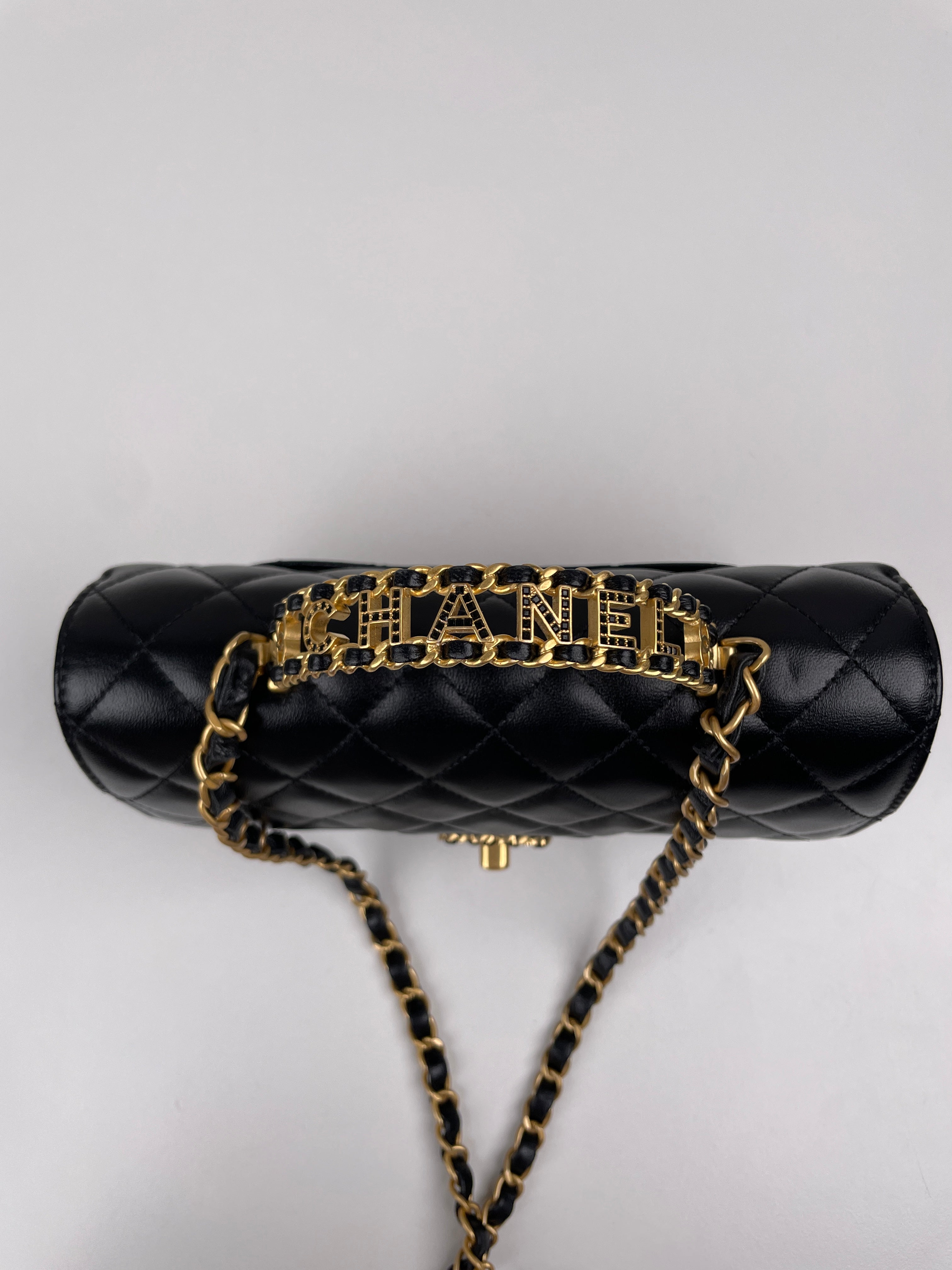 Chanel Top handle Black Gold – bamluxurystore