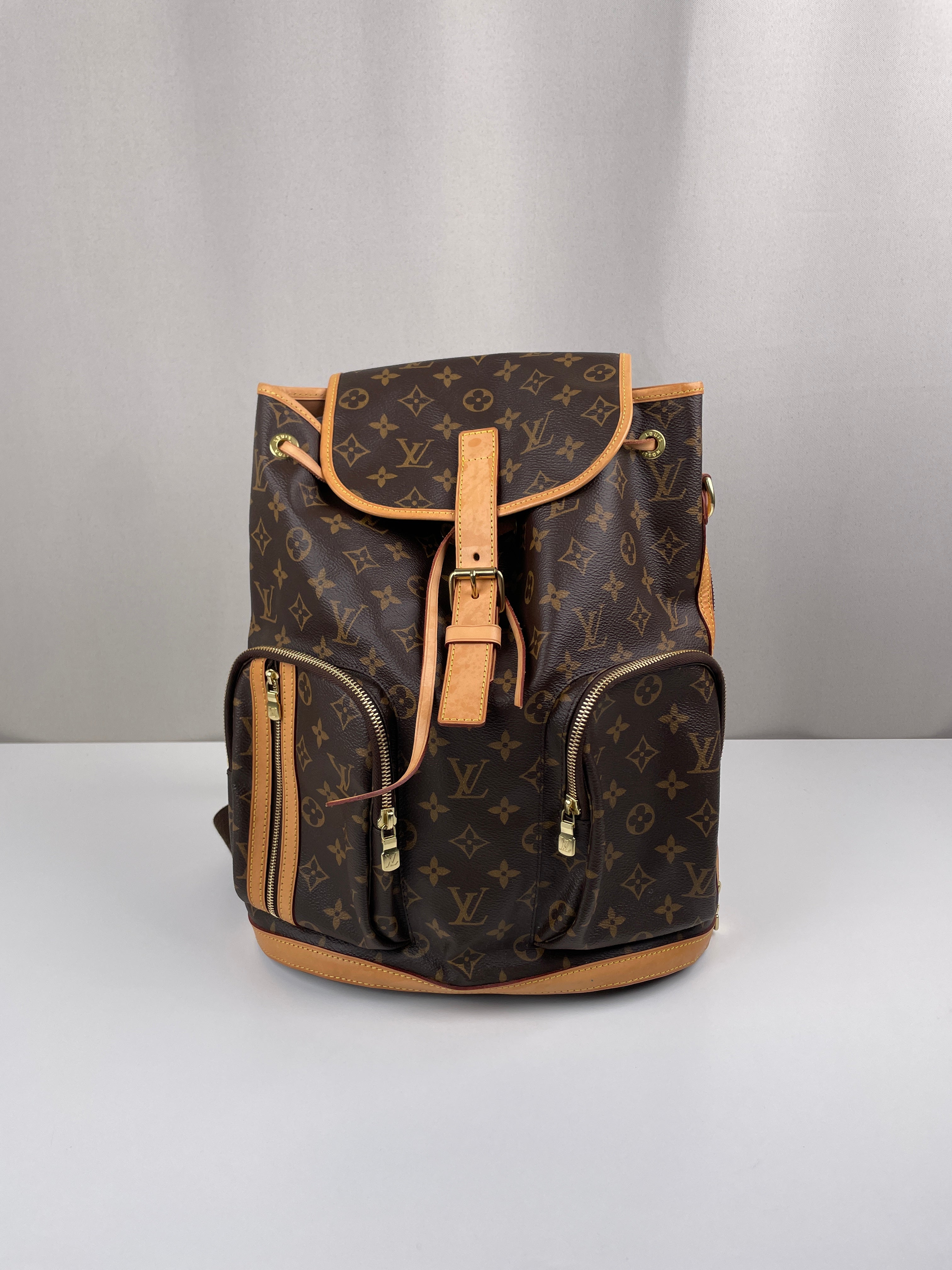 louis vuitton backpack k Monogram World Tour Palm Springs MINI M42971 Auth ka5392M Comfortable straps and a secure all LOUIS VUITTON Zack Monogram Macassar