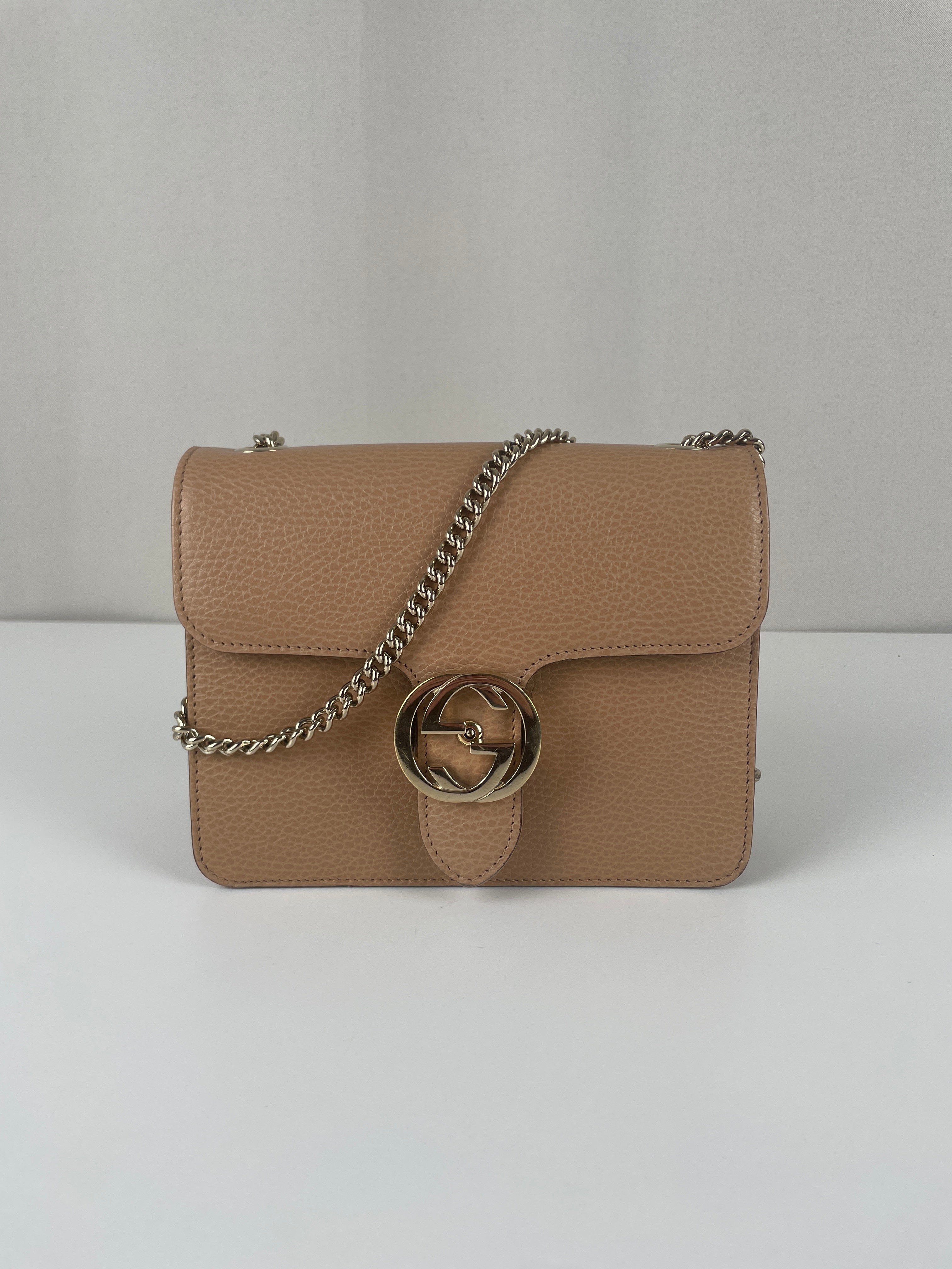 Gucci Interlocking beige gold hardware – bamluxurystore