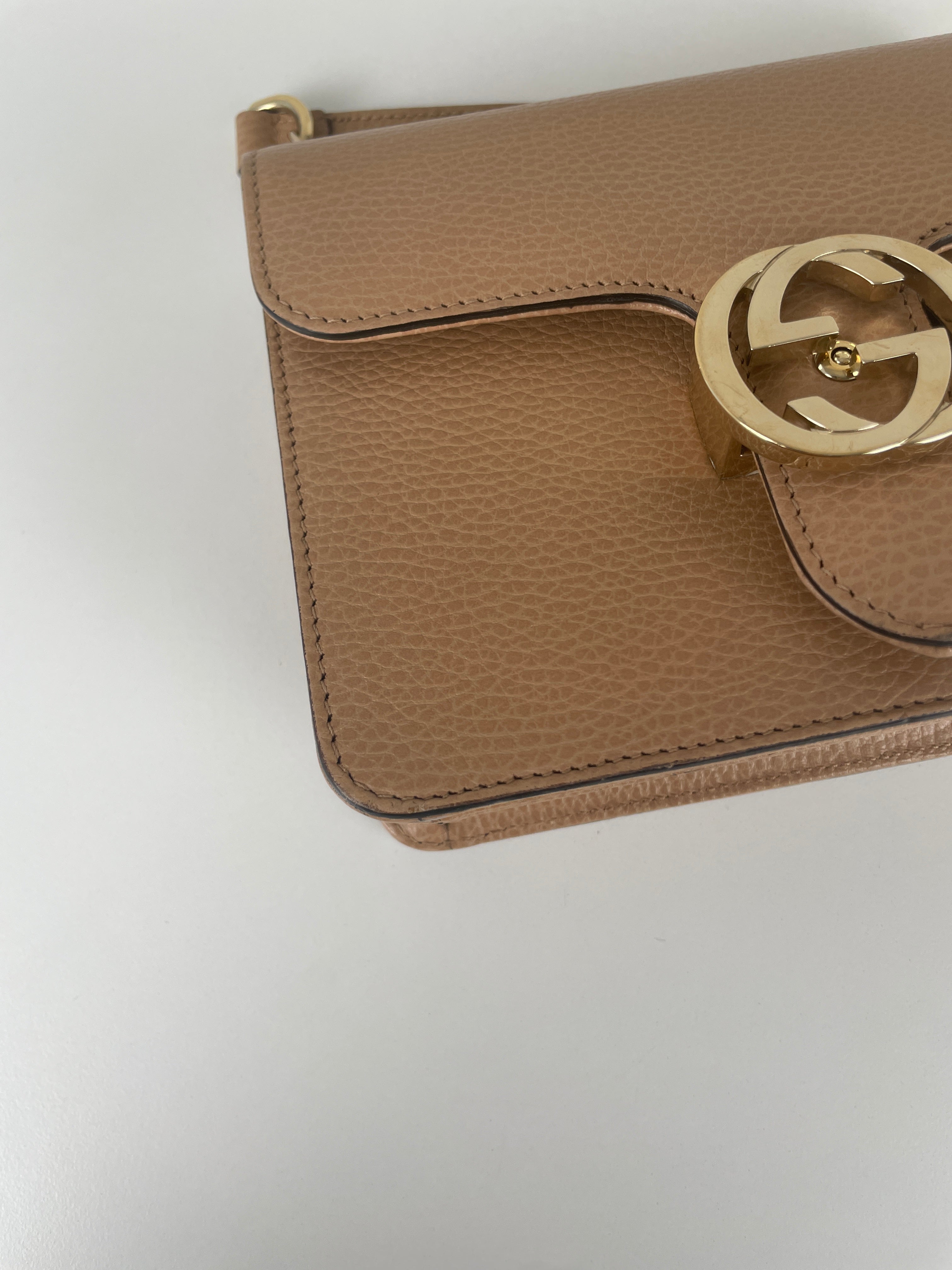 Gucci Interlocking beige gold hardware – bamluxurystore