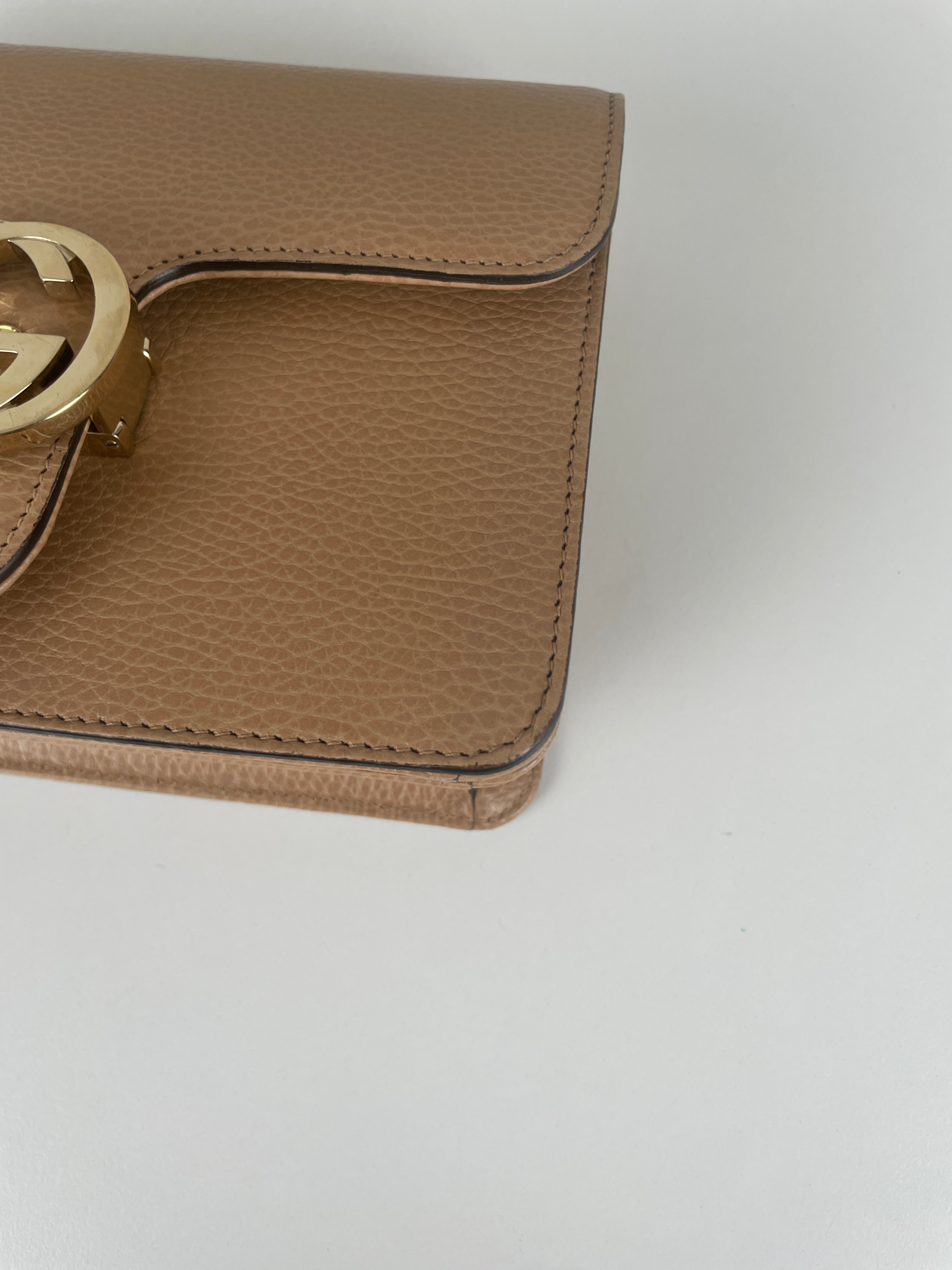 Gucci Interlocking beige gold hardware – bamluxurystore