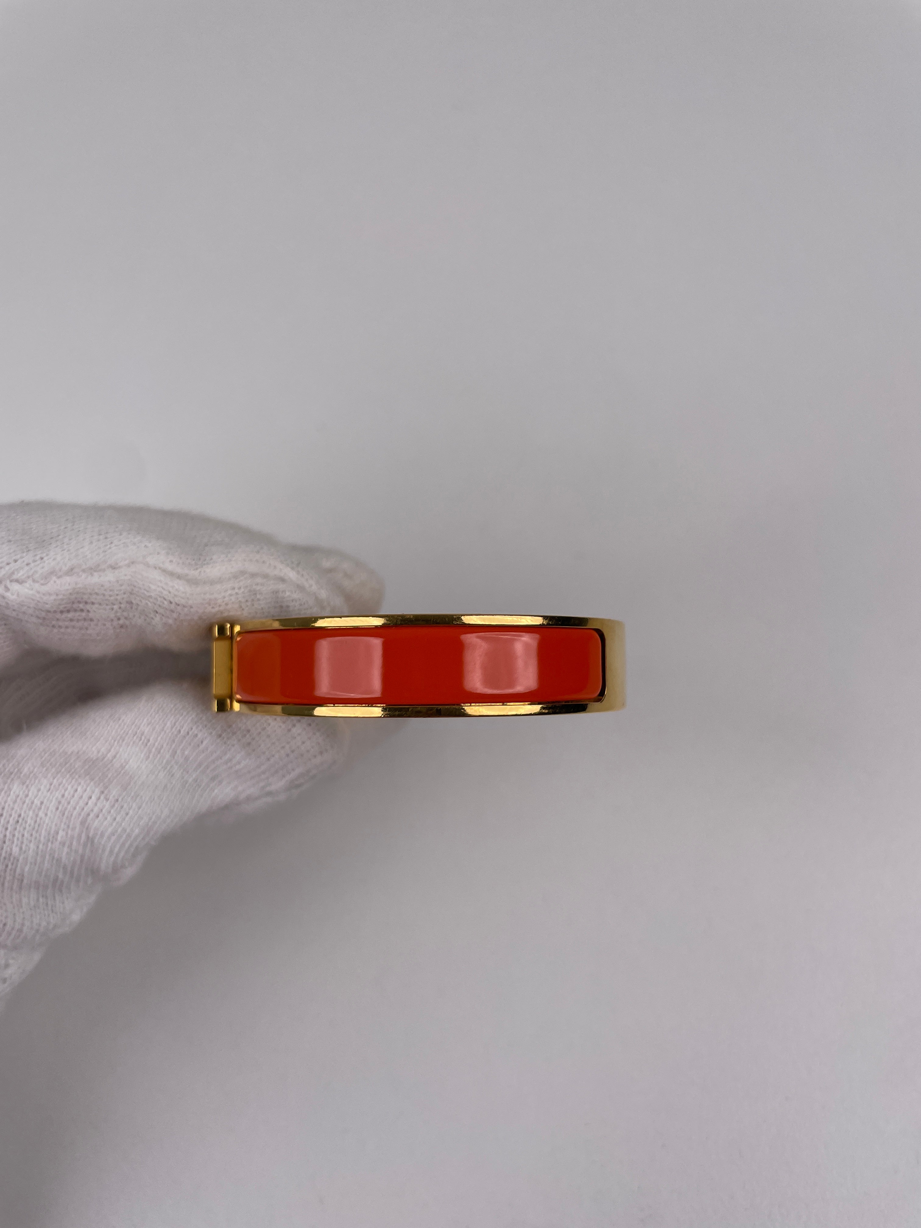 Hermès Clic H Orange – bamluxurystore
