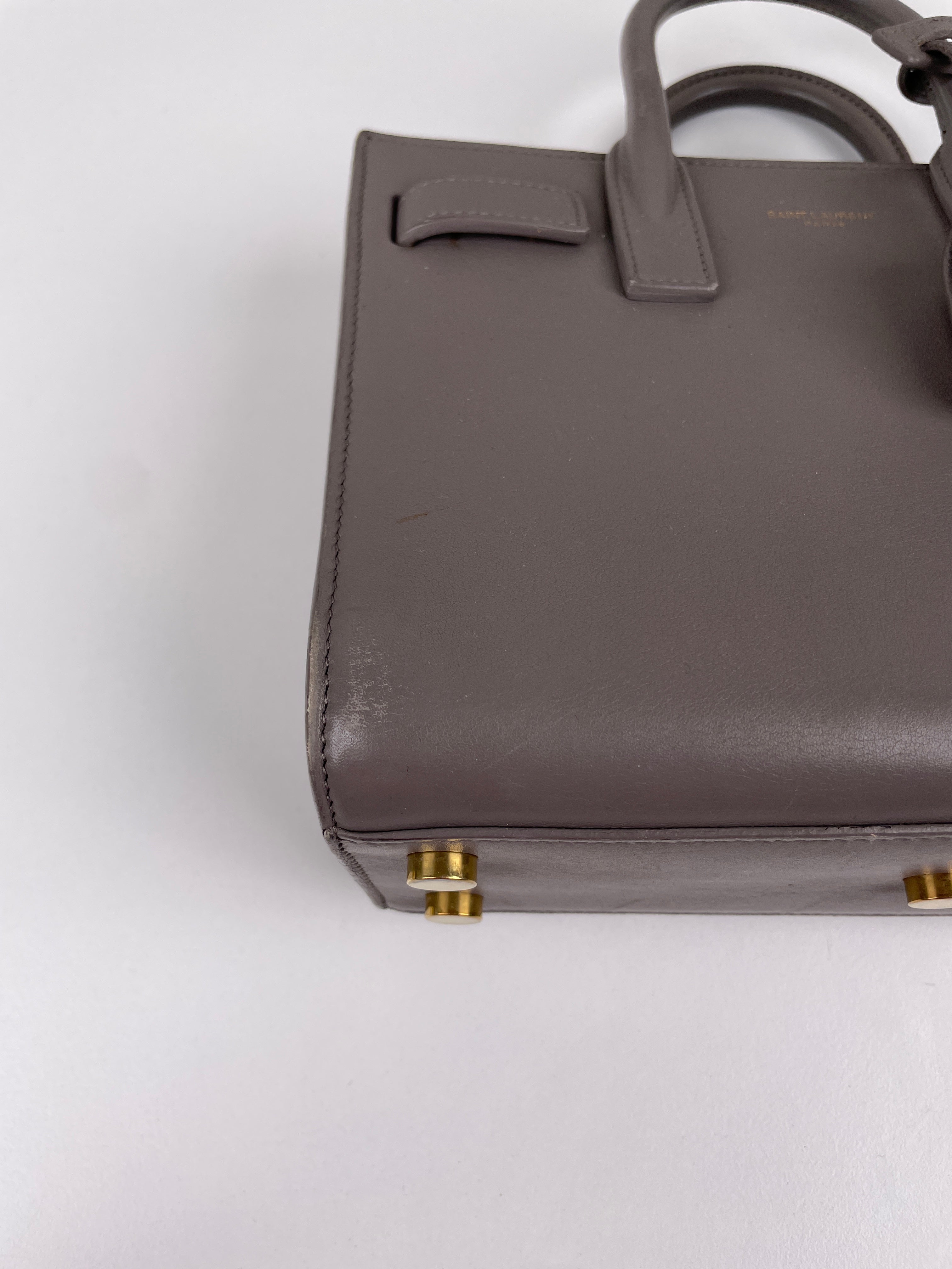 Saint Laurent Sac de jour baby grey – bamluxurystore