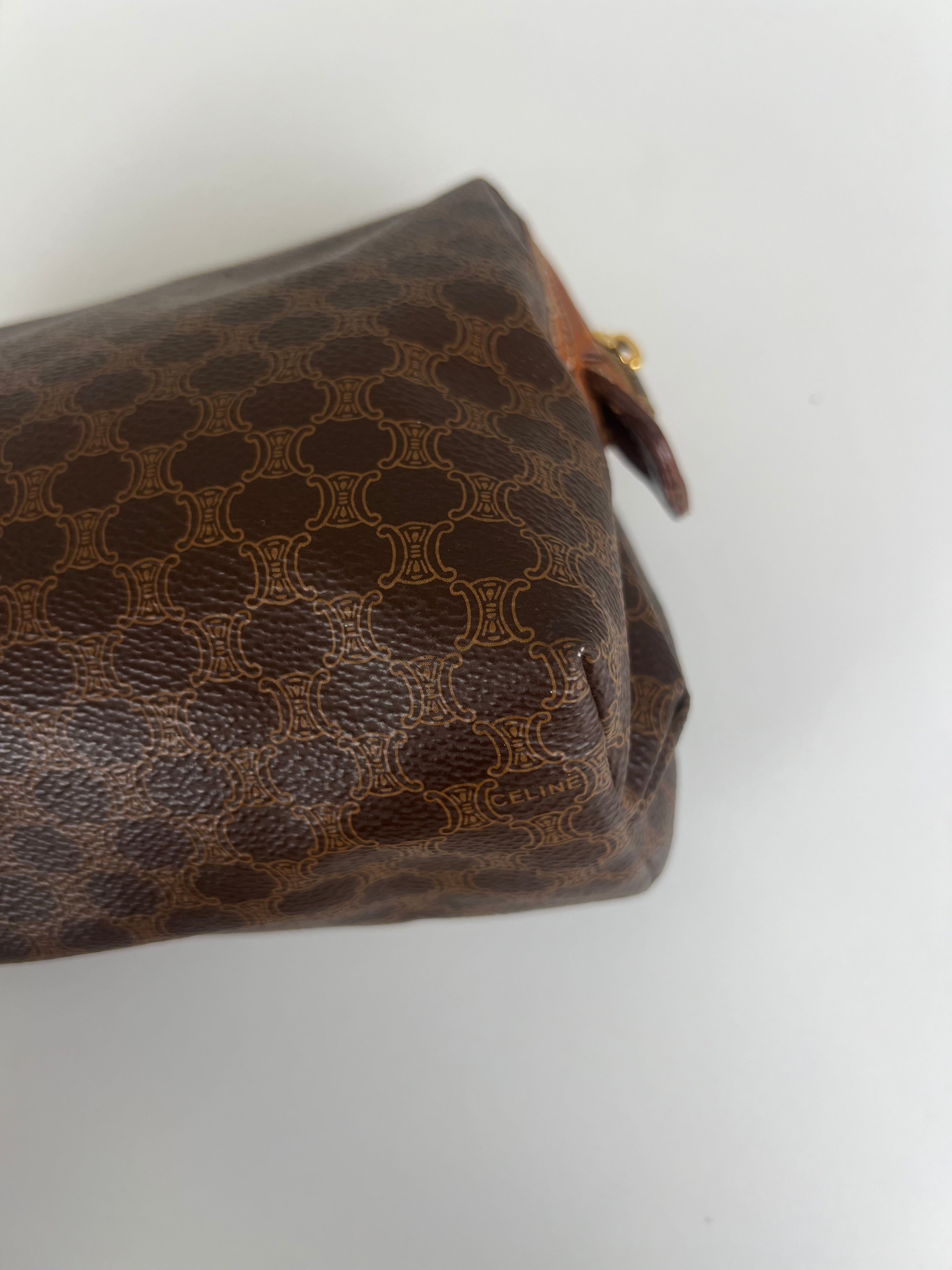 Celine macadam pouch brown vintage – bamluxurystore