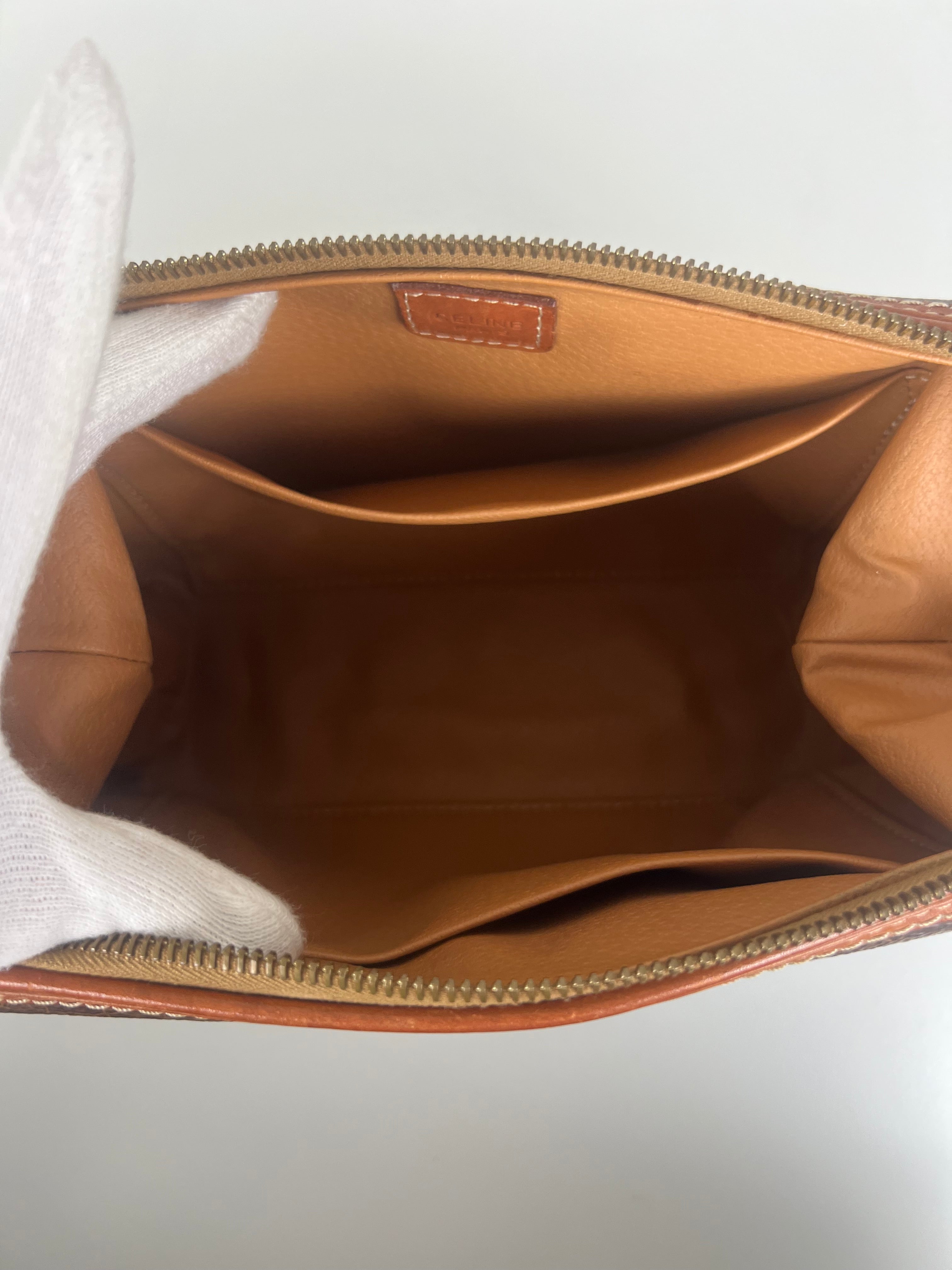 Celine macadam pouch brown vintage – bamluxurystore