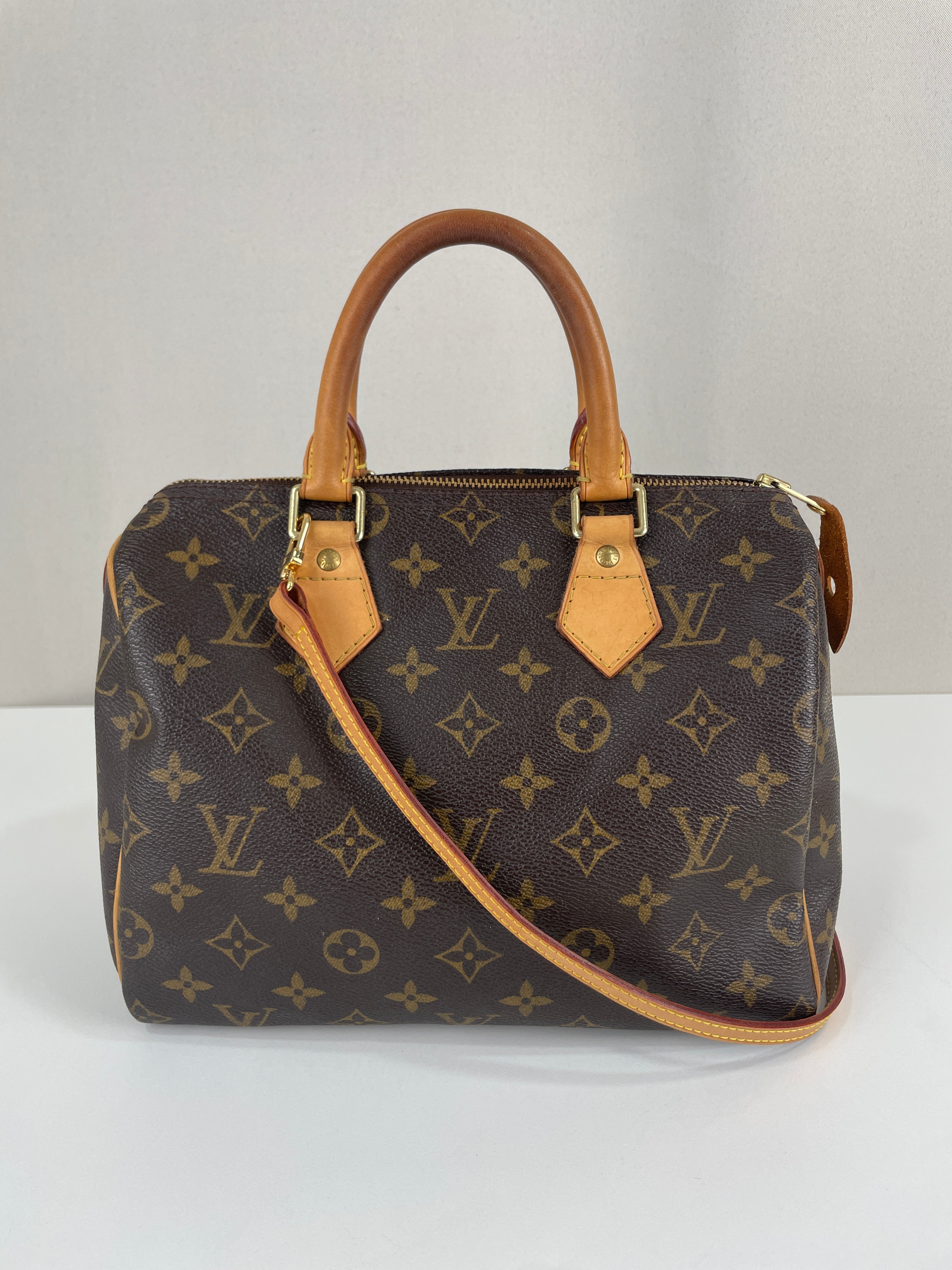 Louis Vuitton Speedy 25 モノグラム ハンドバッグ Louis Vuitton Speedy 25 Bag with shoulder strap Monogram Canvas
