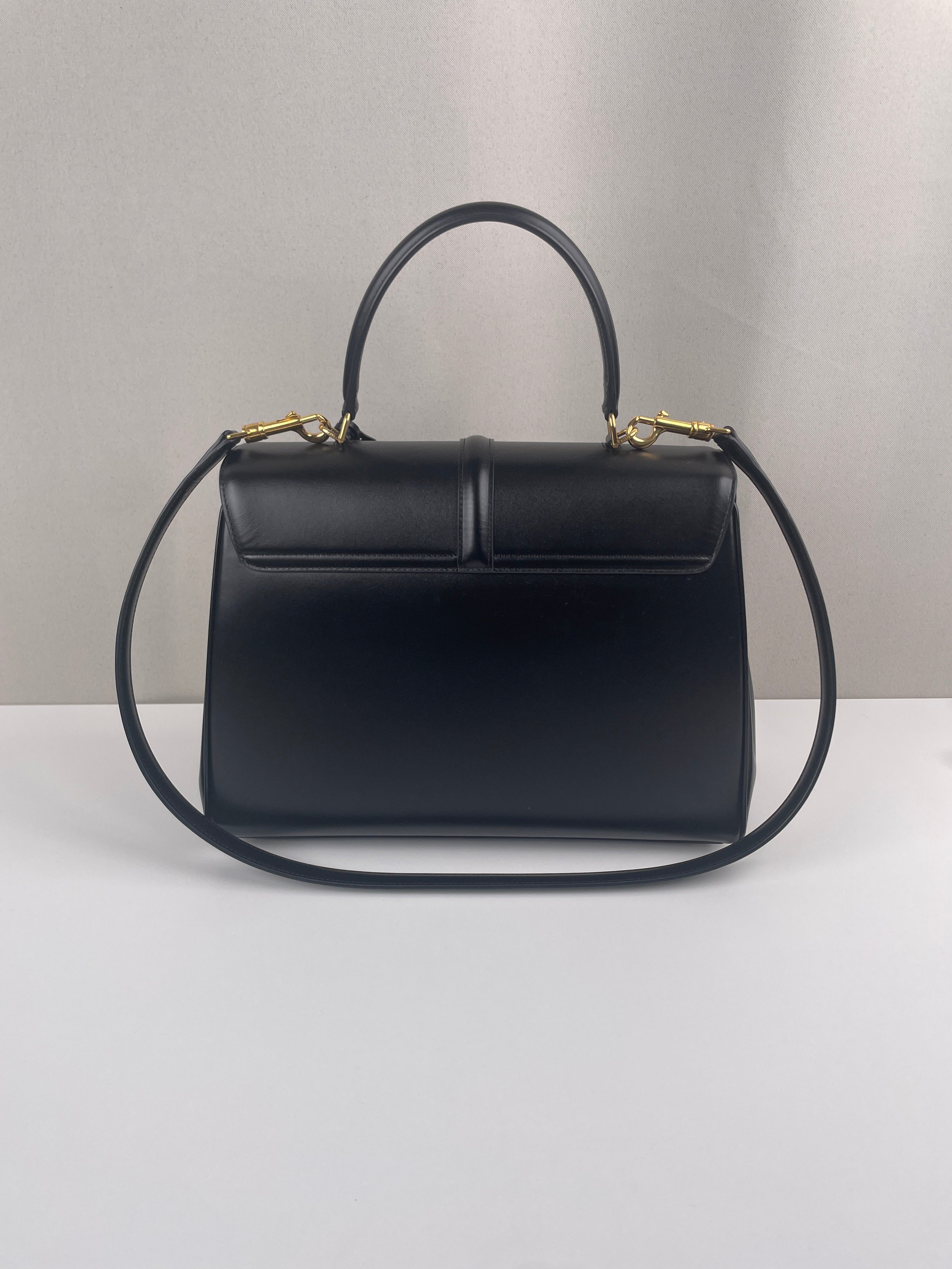 Céline 16 classic size black leather – bamluxurystore