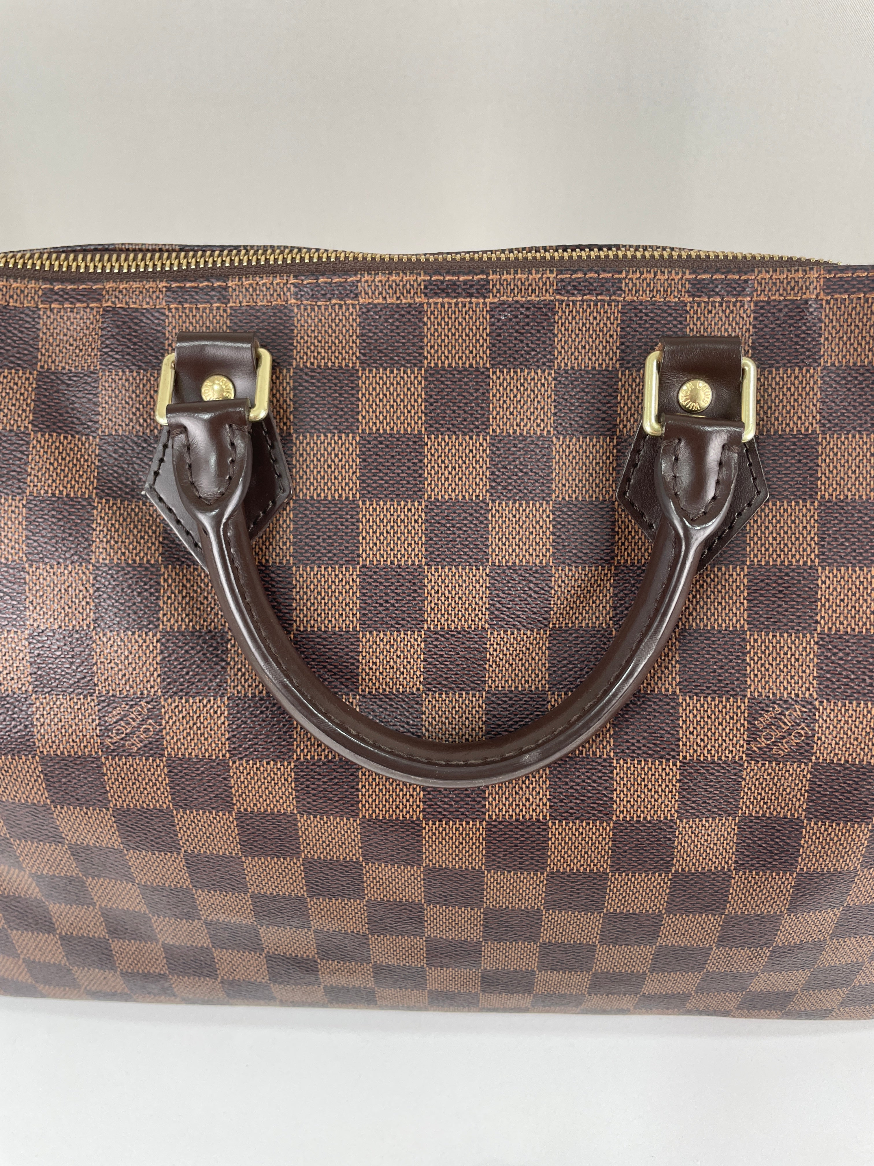 Speedy 35 damier ebene Louis Vuitton – bamluxurystore