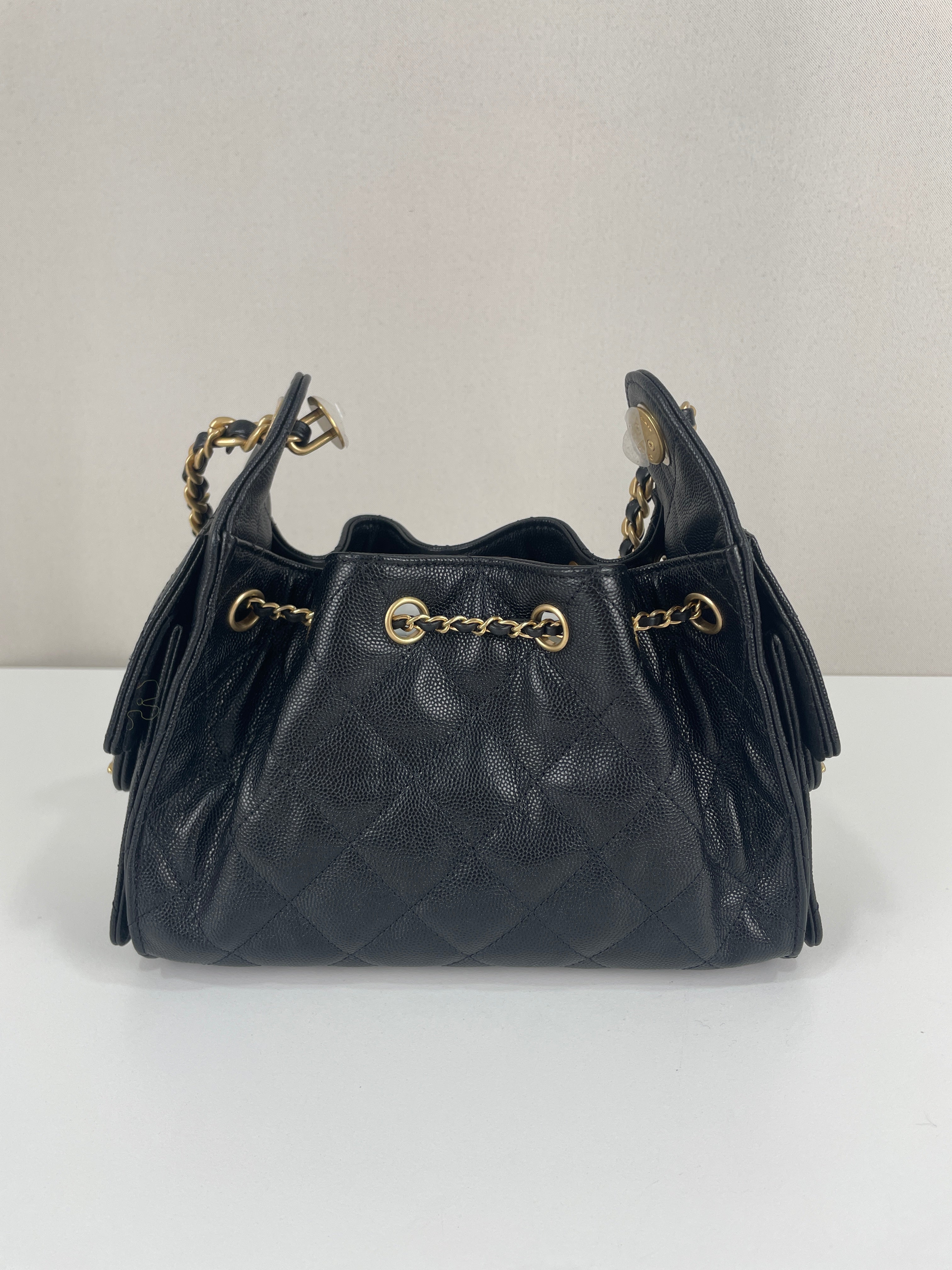 Chanel 25 mini黒 レザー バッグ Chanel 25 mini black caviar leather (new) – bamluxurystore