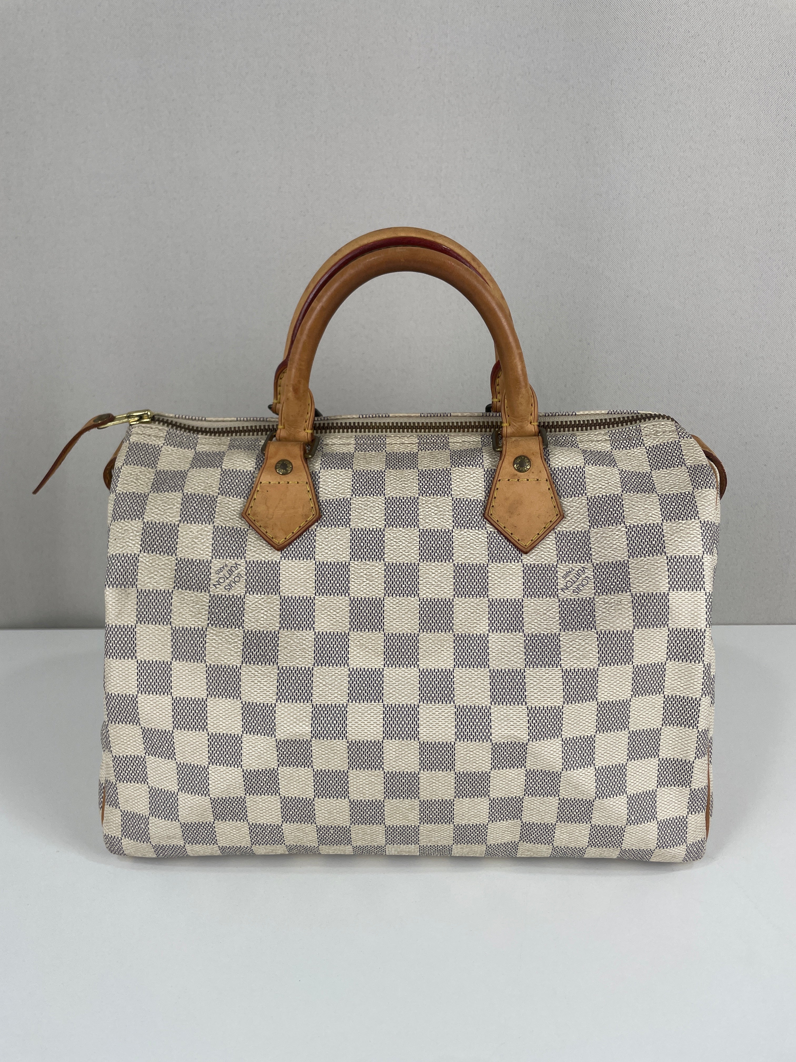 Louis Vuitton Speedy 30 bag azur canvas Canvas – bamluxurystore