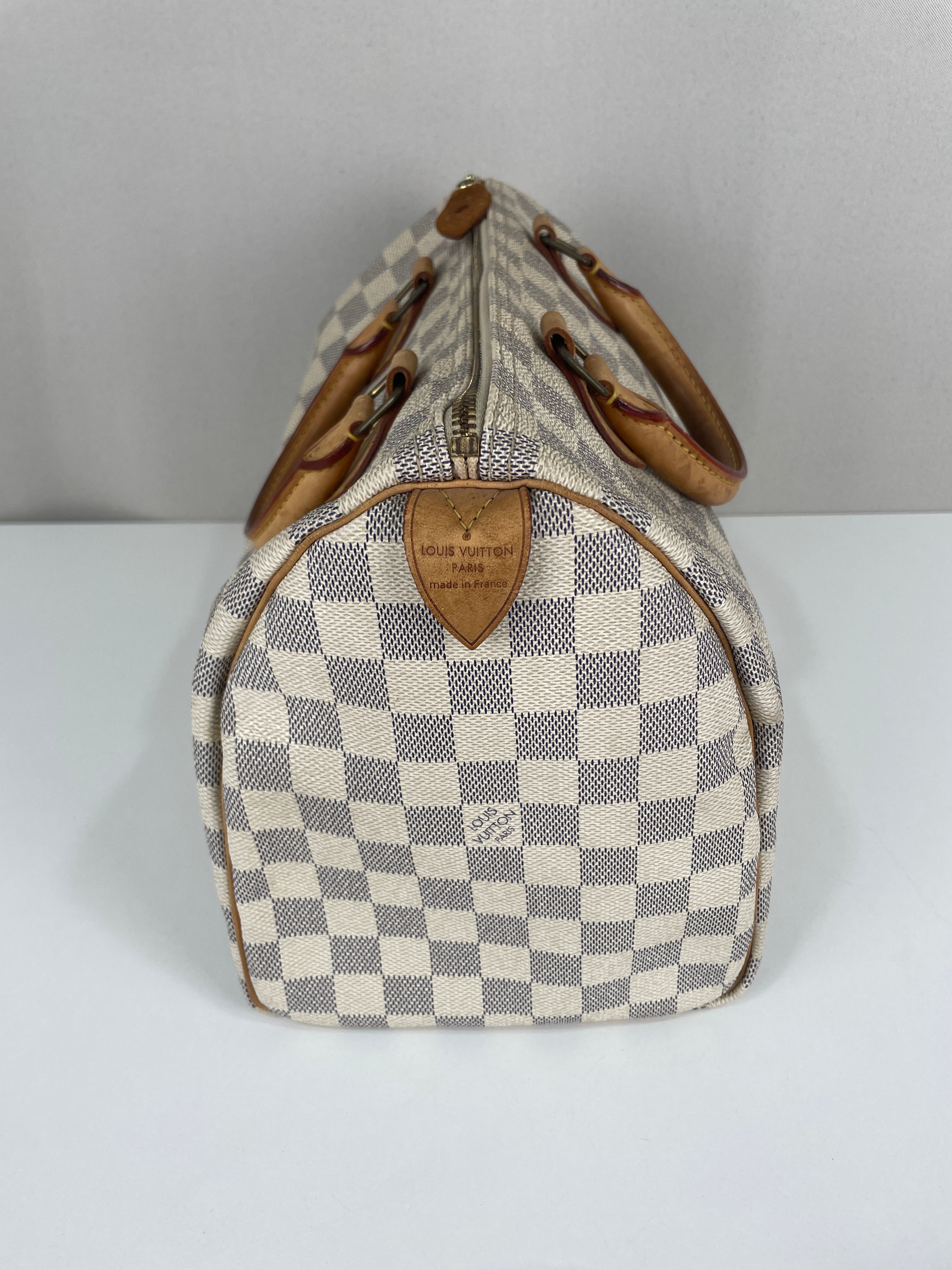 Louis Vuitton Speedy 30 bag azur canvas Canvas – bamluxurystore