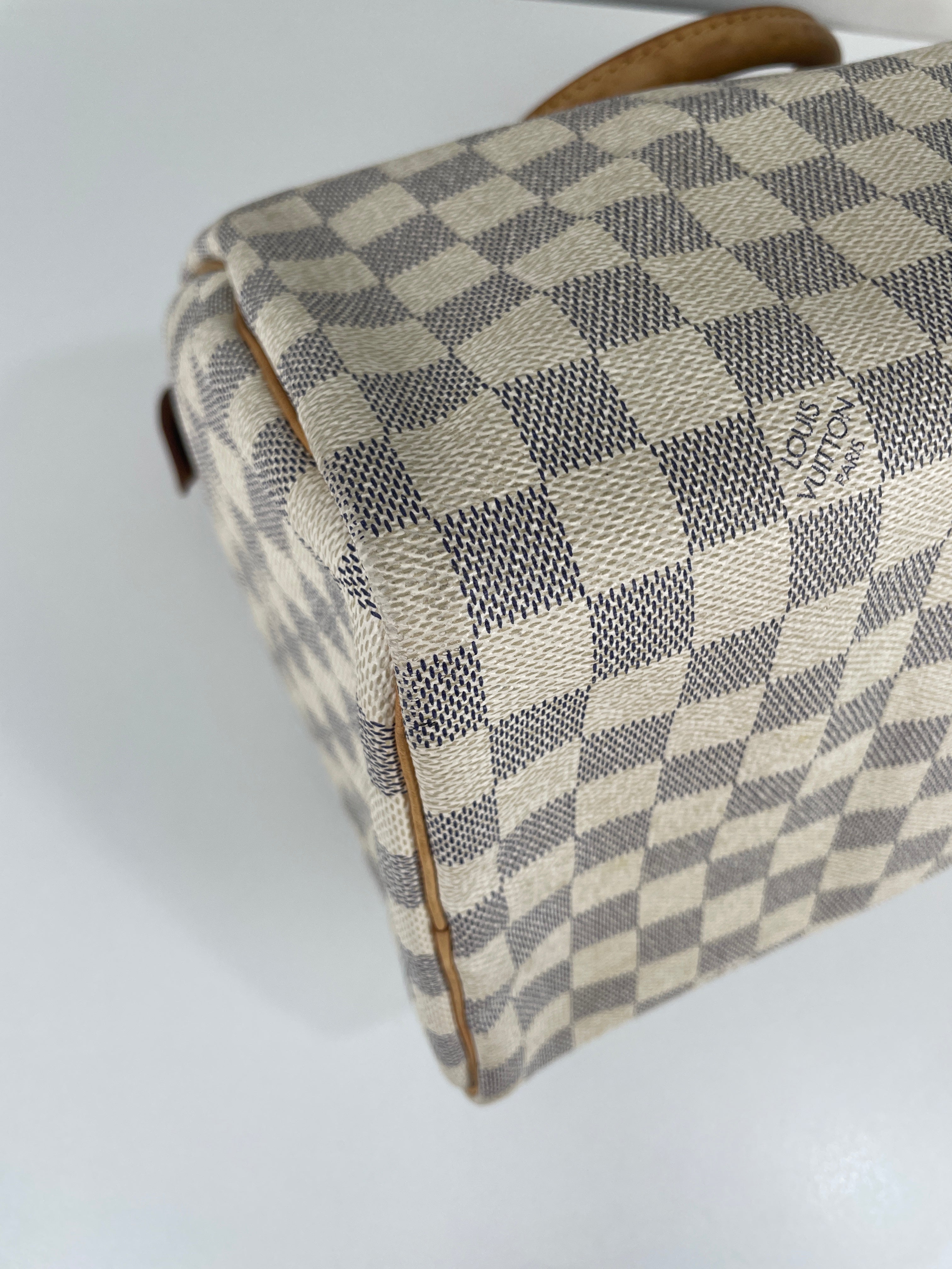 Louis Vuitton Speedy 30 bag azur canvas Canvas – bamluxurystore