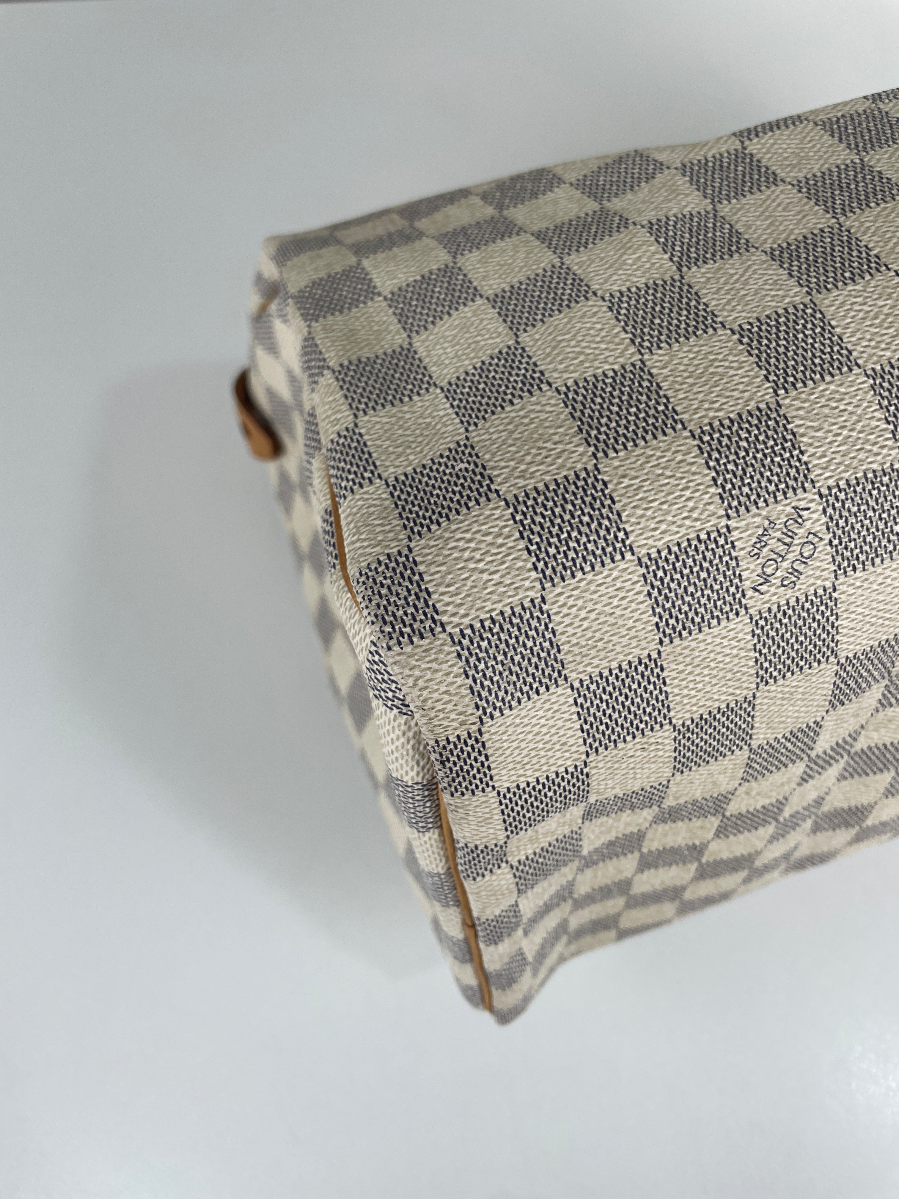 Louis Vuitton Speedy 30 bag azur canvas Canvas – bamluxurystore